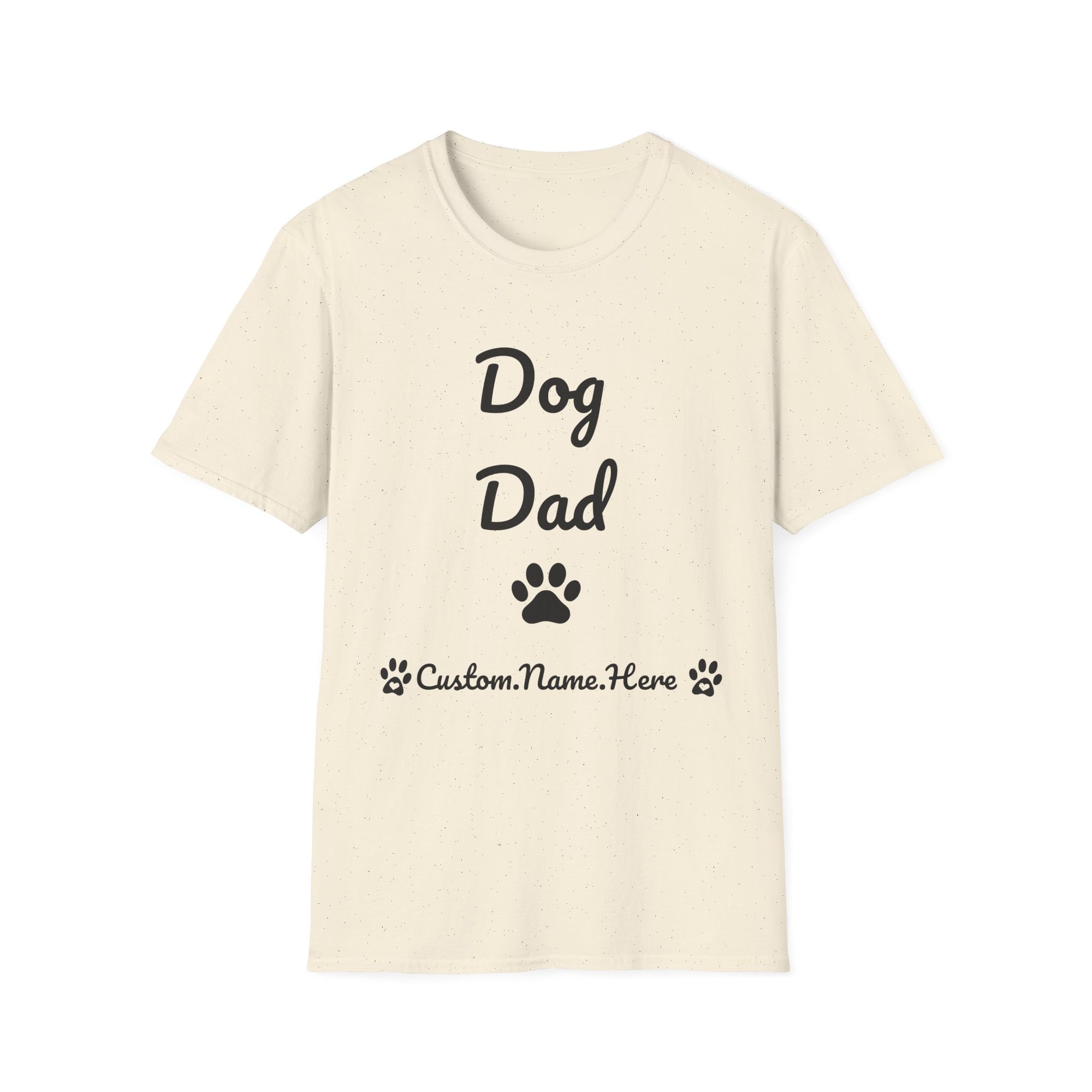 Personalized Dog Dad T-Shirt – Custom Name Edition