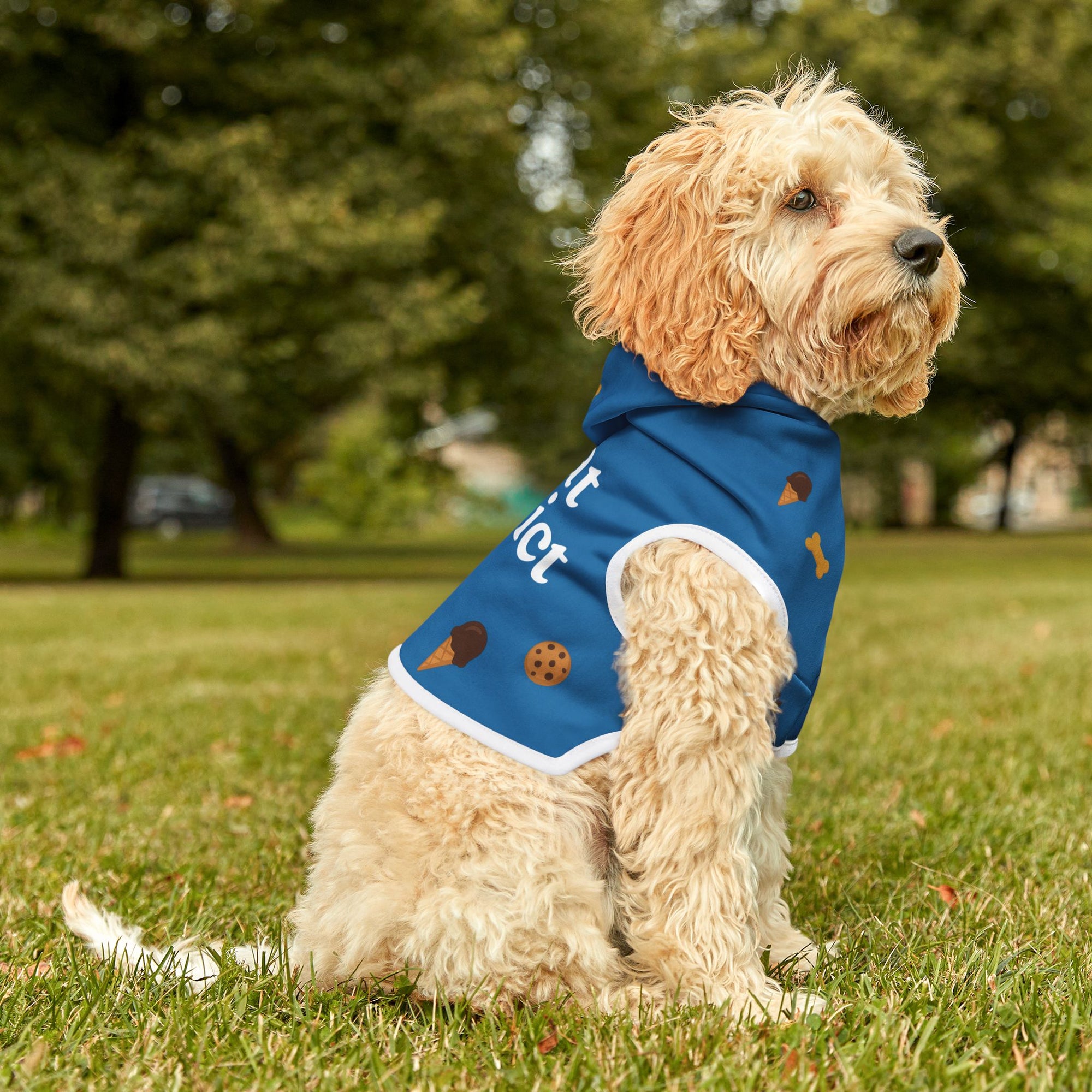 Treat Addict Pet Hoodie – Sapphire – Cozy Style for Your Snack – Loving Sidekick