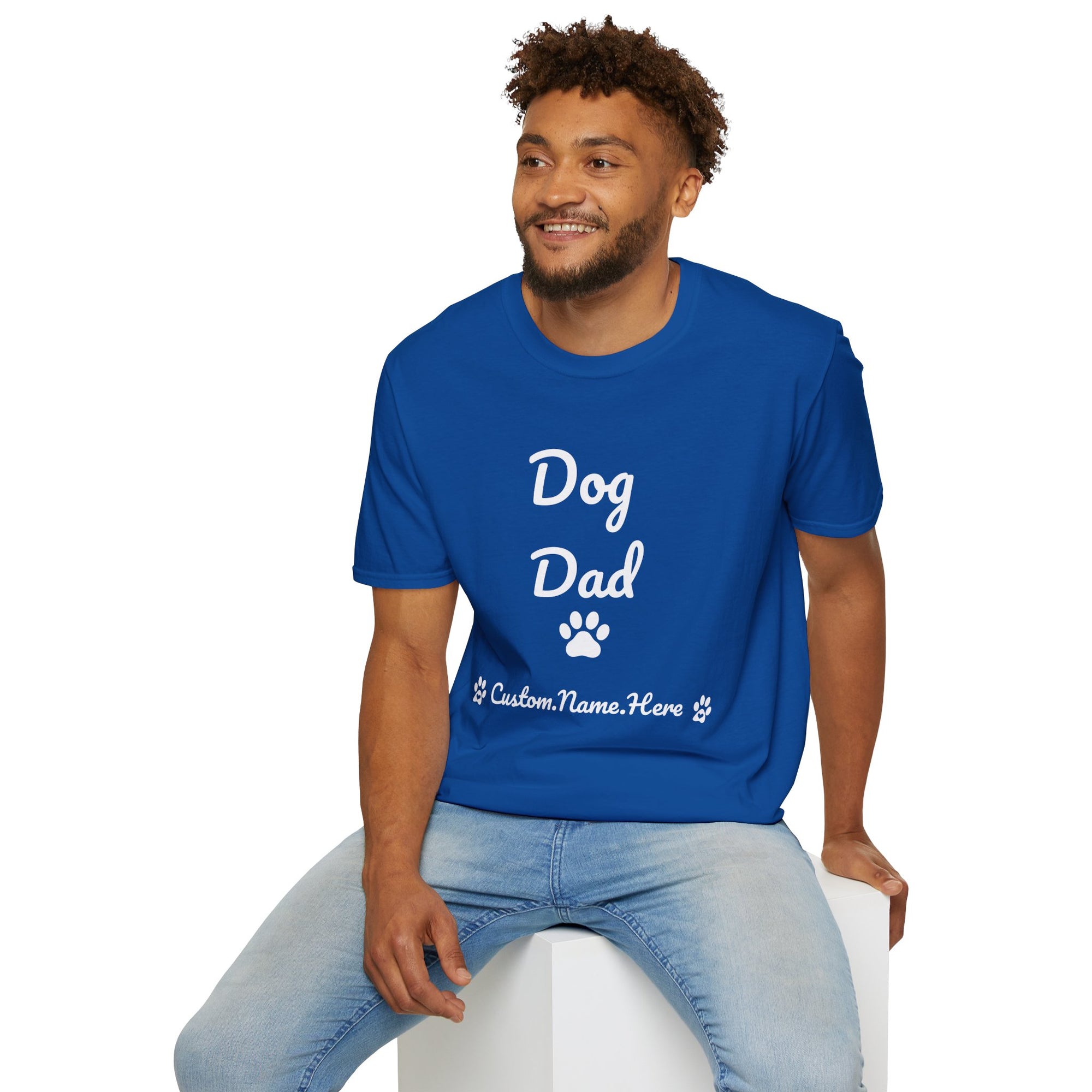 Personalized Dog Dad T-Shirt – Custom Name Edition