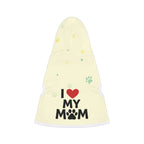 Pet Hoodie – “I love My Mom Pet Hoodie” Cream Variant – Cozy Apparel for Cats & Dogs
