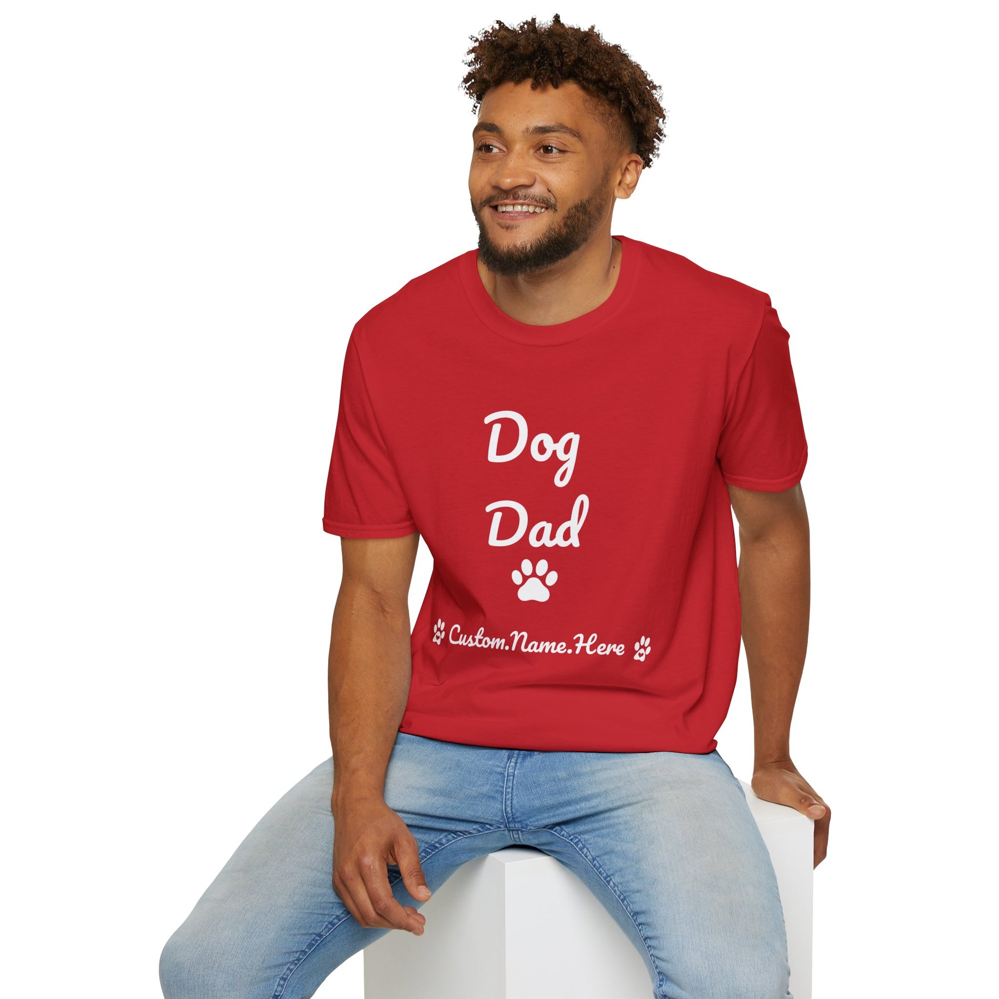 Personalized Dog Dad T-Shirt – Custom Name Edition