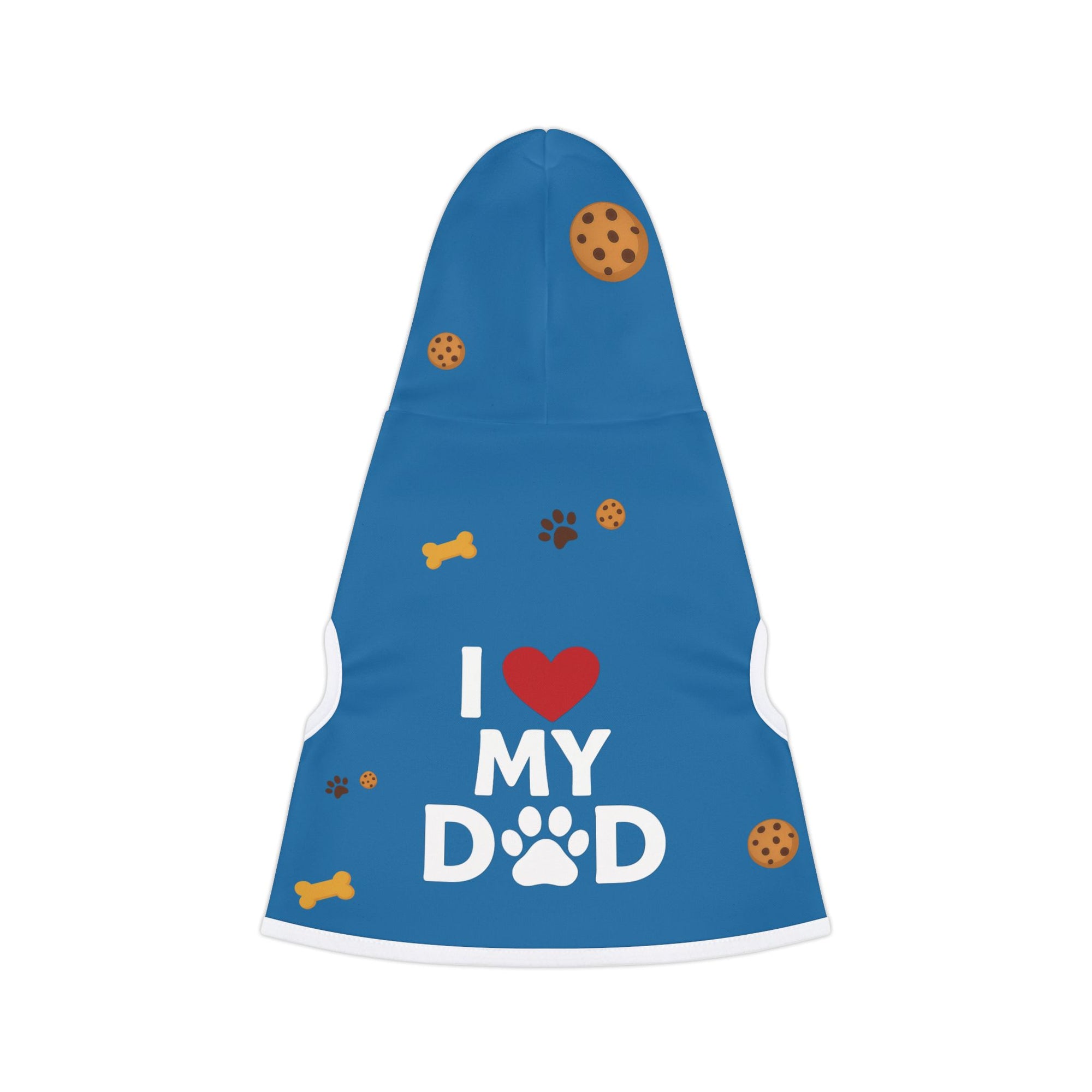 Pet Hoodie – “I love My Dad Pet Hoodie”  Sapphire Variant – Cozy Apparel for Cats & Dogs