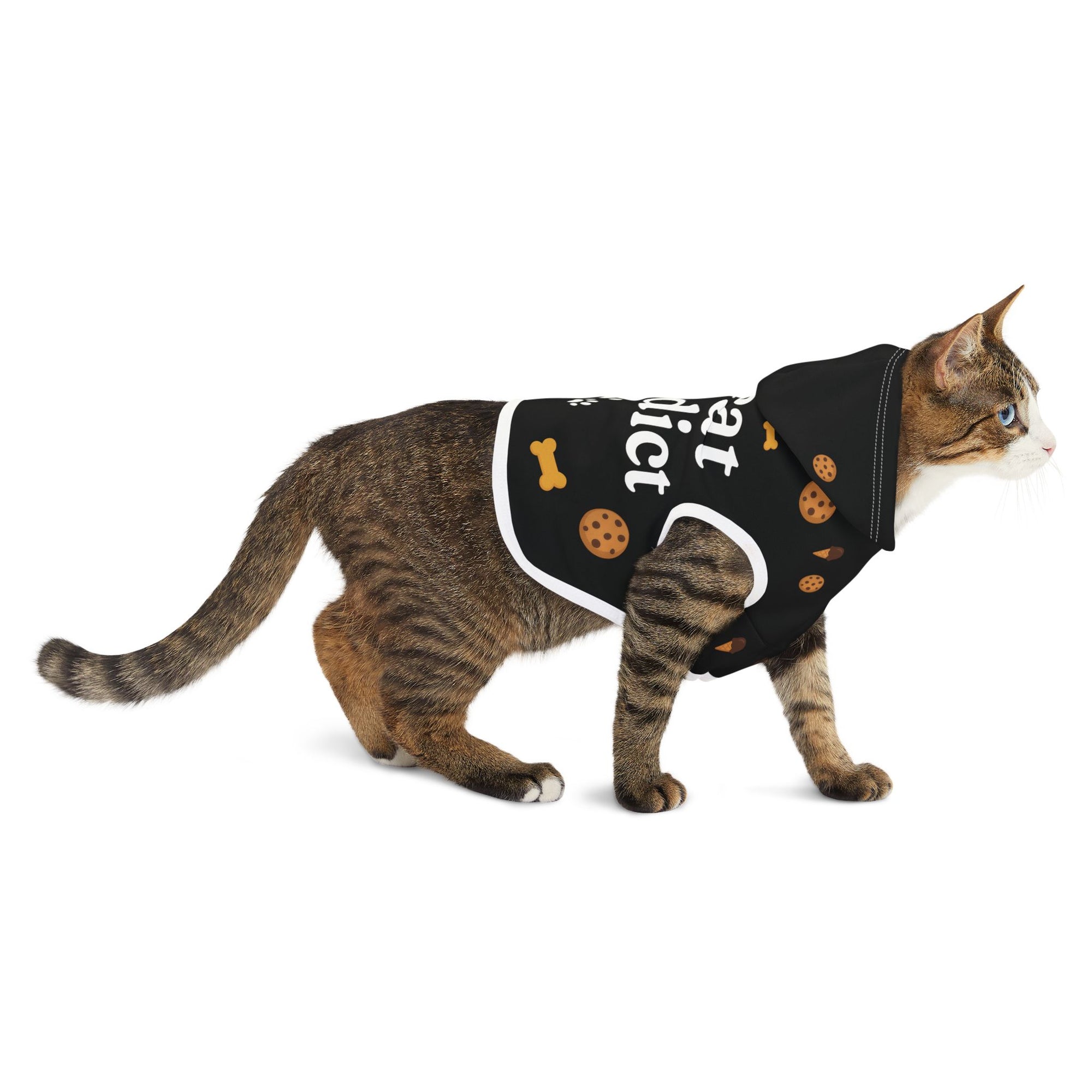 Treat Addict Pet Hoodie – Black – Cozy Style for Your Snack – Loving Sidekick