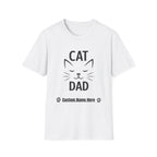 😼 Personalized Cat Dad T-Shirt – Custom Name Edition
