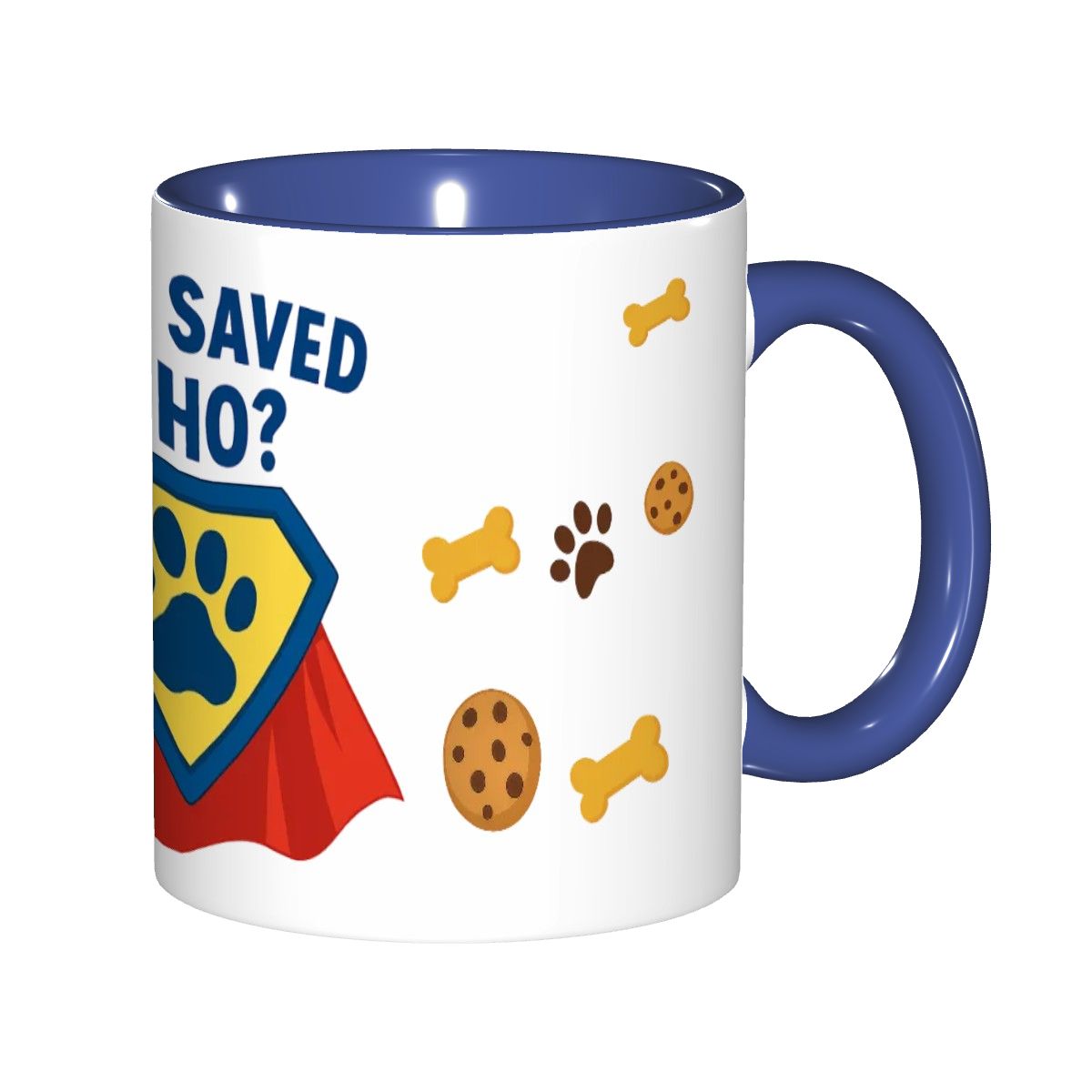Who Saved Who? Superhero Mug – For Pet Parents