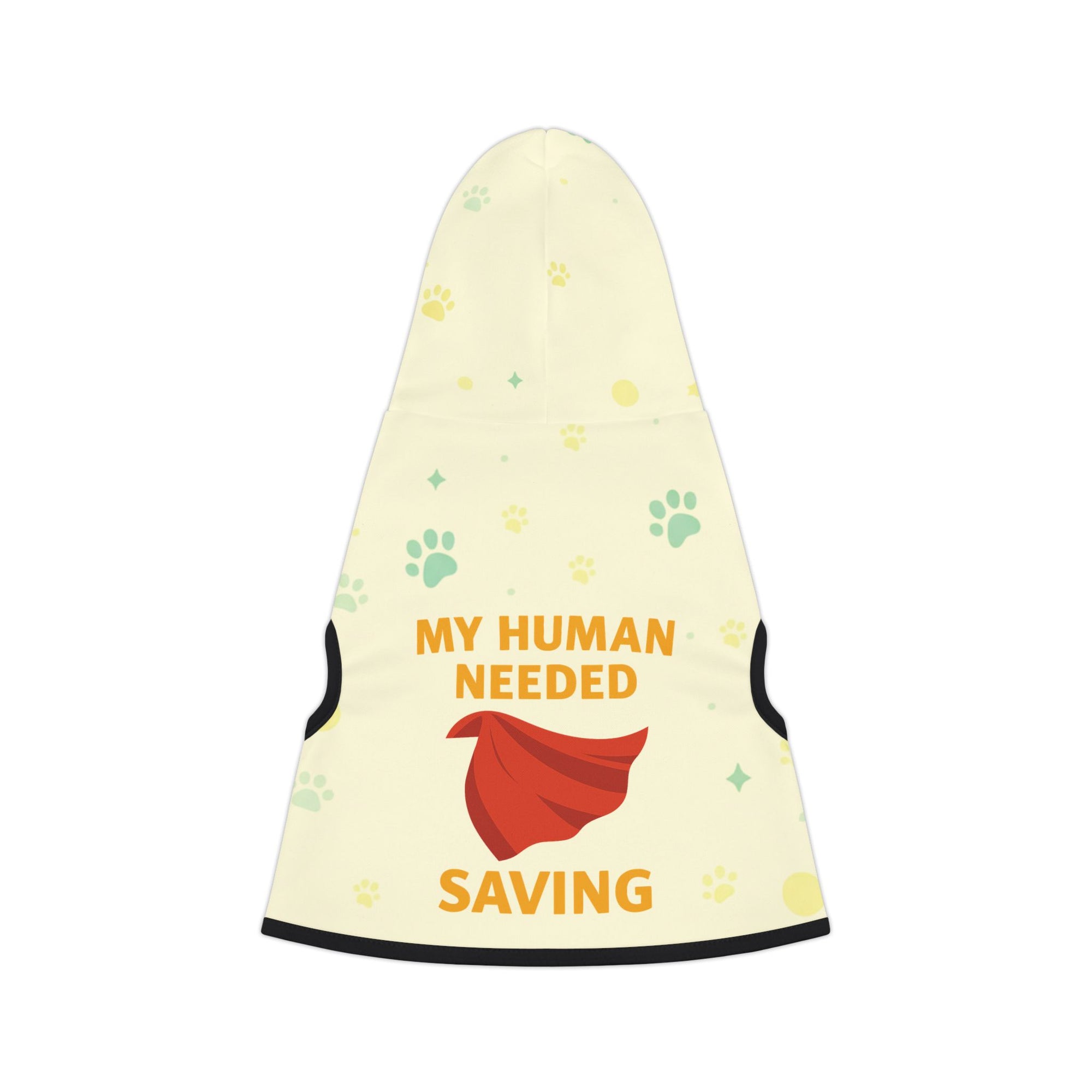 🐾🦸 Superhero Pet Hoodie – “My Human Needed Saving” - Cream