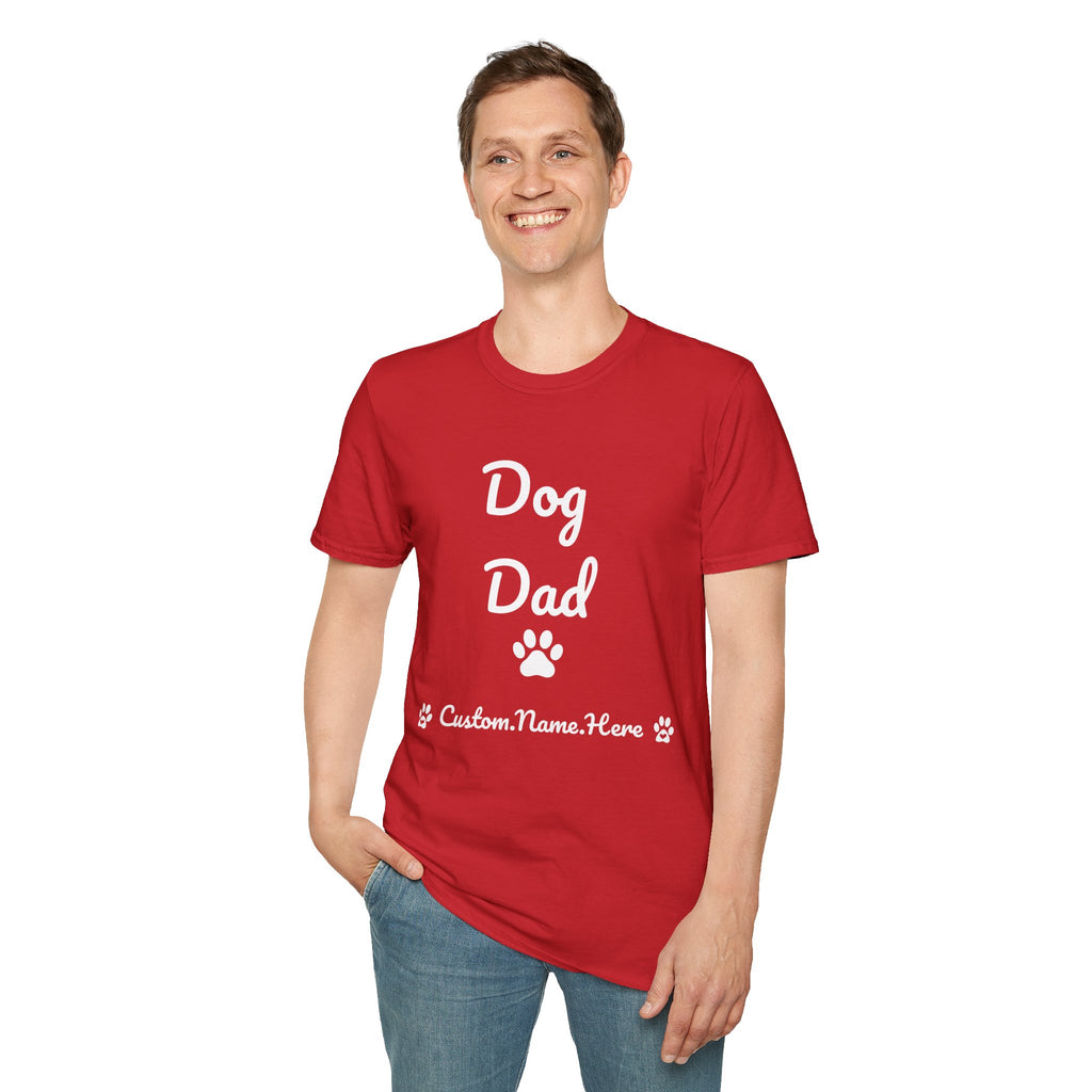 Personalized Dog Dad T-Shirt – Custom Name Edition