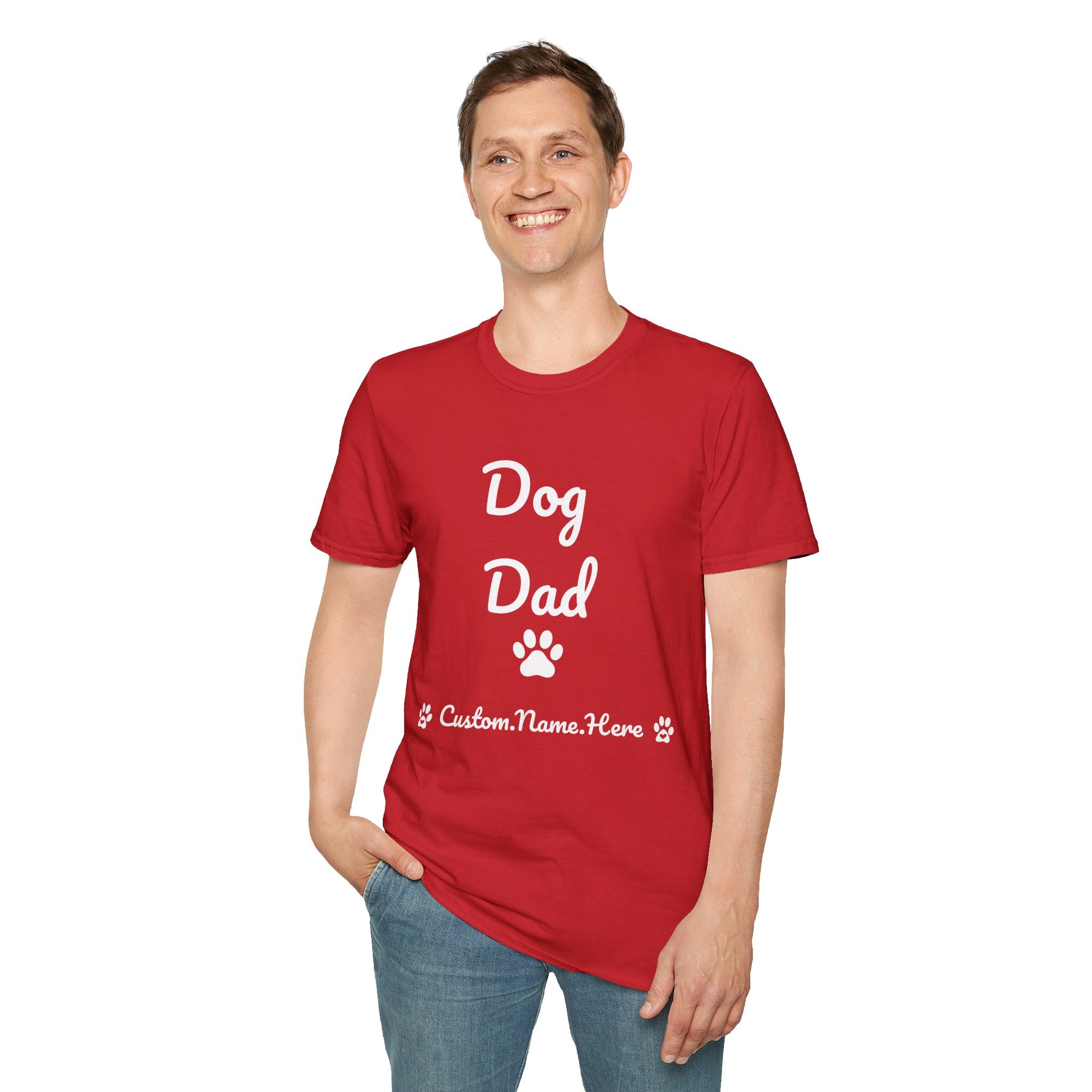 Personalized Dog Dad T-Shirt – Custom Name Edition