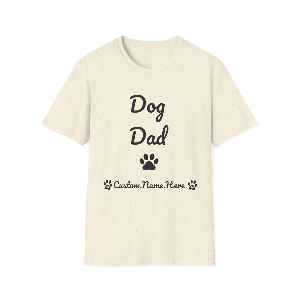 Personalized Dog Dad T-Shirt – Custom Name Edition