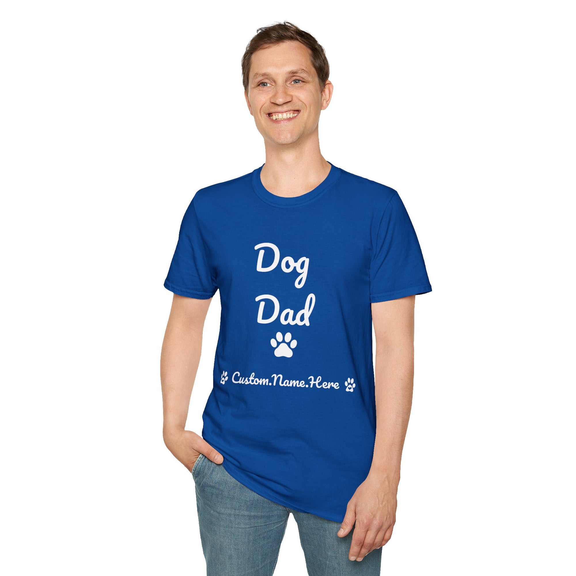 Personalized Dog Dad T-Shirt – Custom Name Edition
