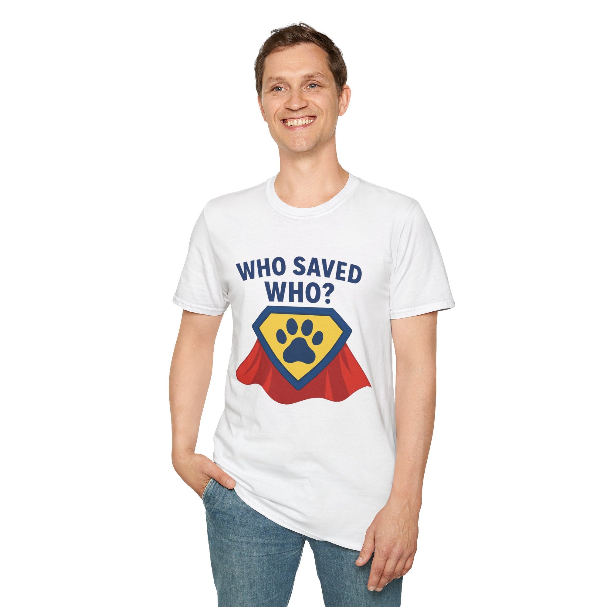 🐾🦸"Who Saved Who?" – The Hero Tee Every Pet Parent Needs 🐾
