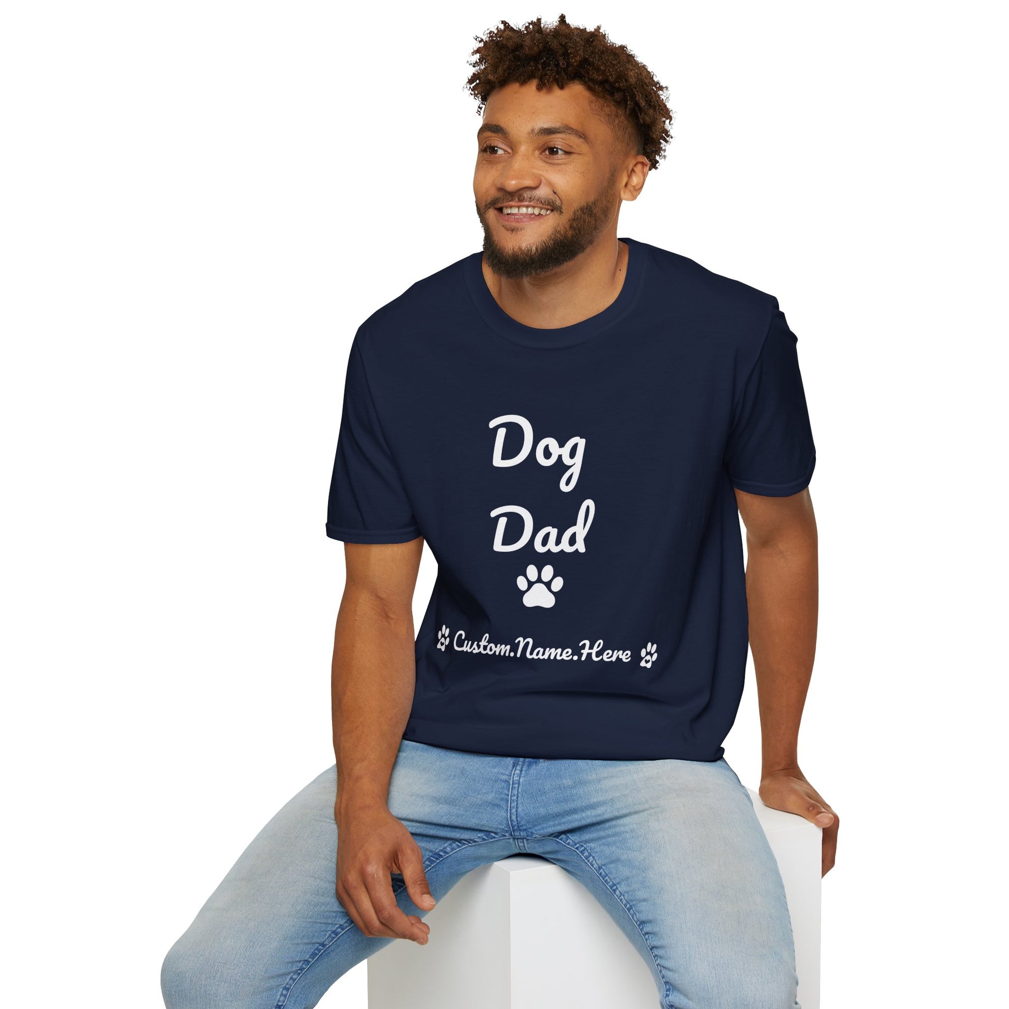 Personalized Dog Dad T-Shirt – Custom Name Edition