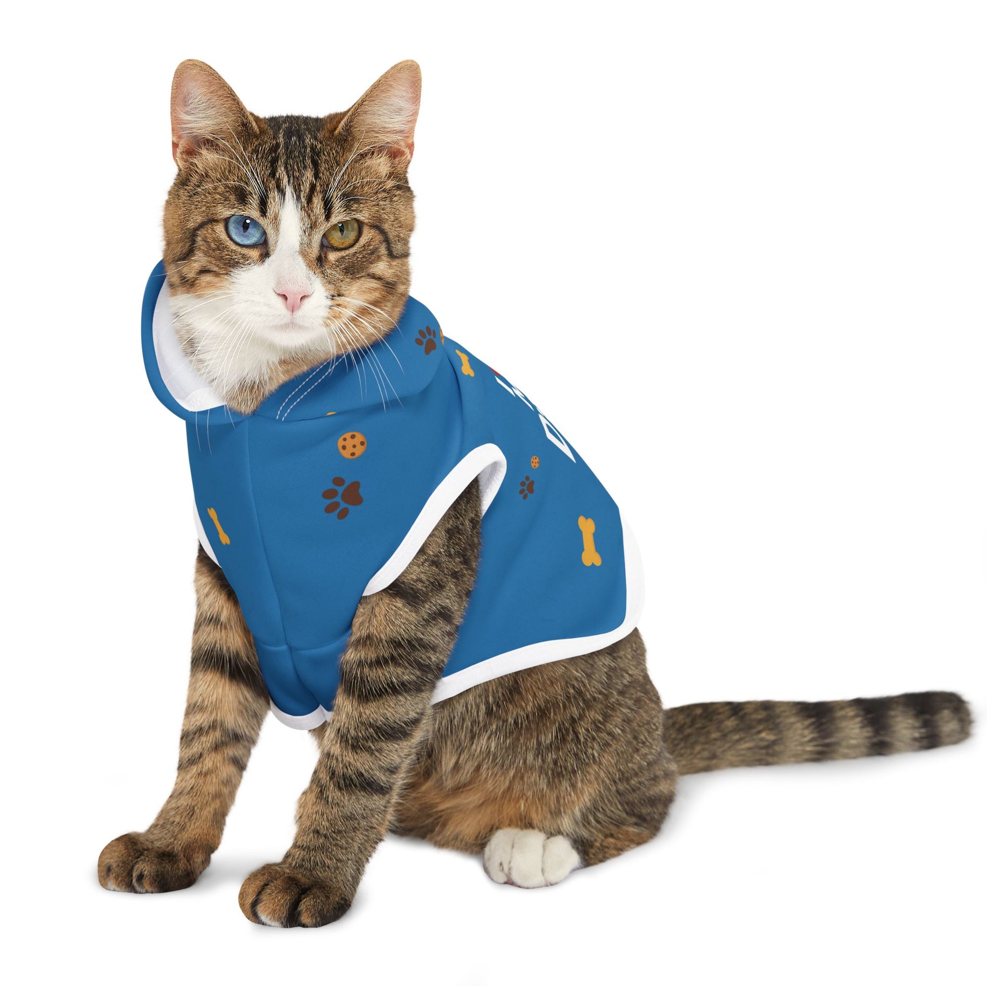 Pet Hoodie – “I love My Dad Pet Hoodie”  Sapphire Variant – Cozy Apparel for Cats & Dogs