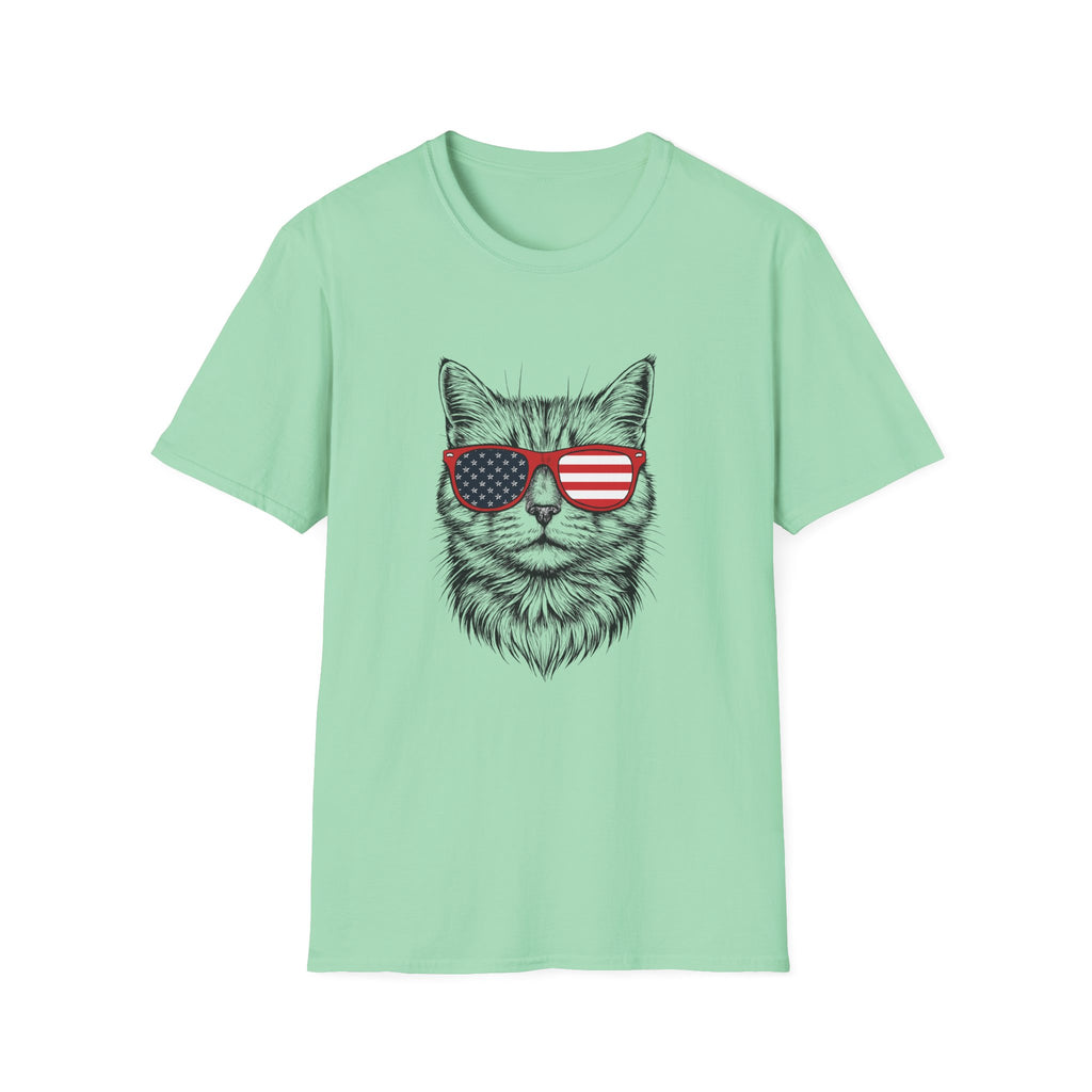 😎 Cool Cat with Shades T-Shirt – Purrfectly Stylish