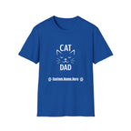 😼 Personalized Cat Dad T-Shirt – Custom Name Edition