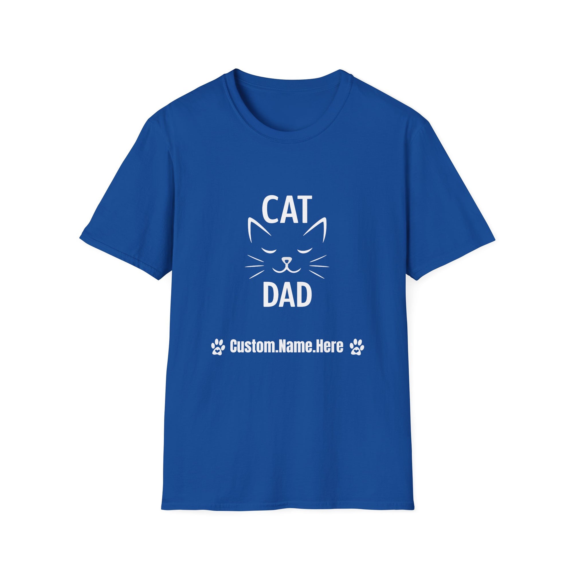 😼 Personalized Cat Dad T-Shirt – Custom Name Edition