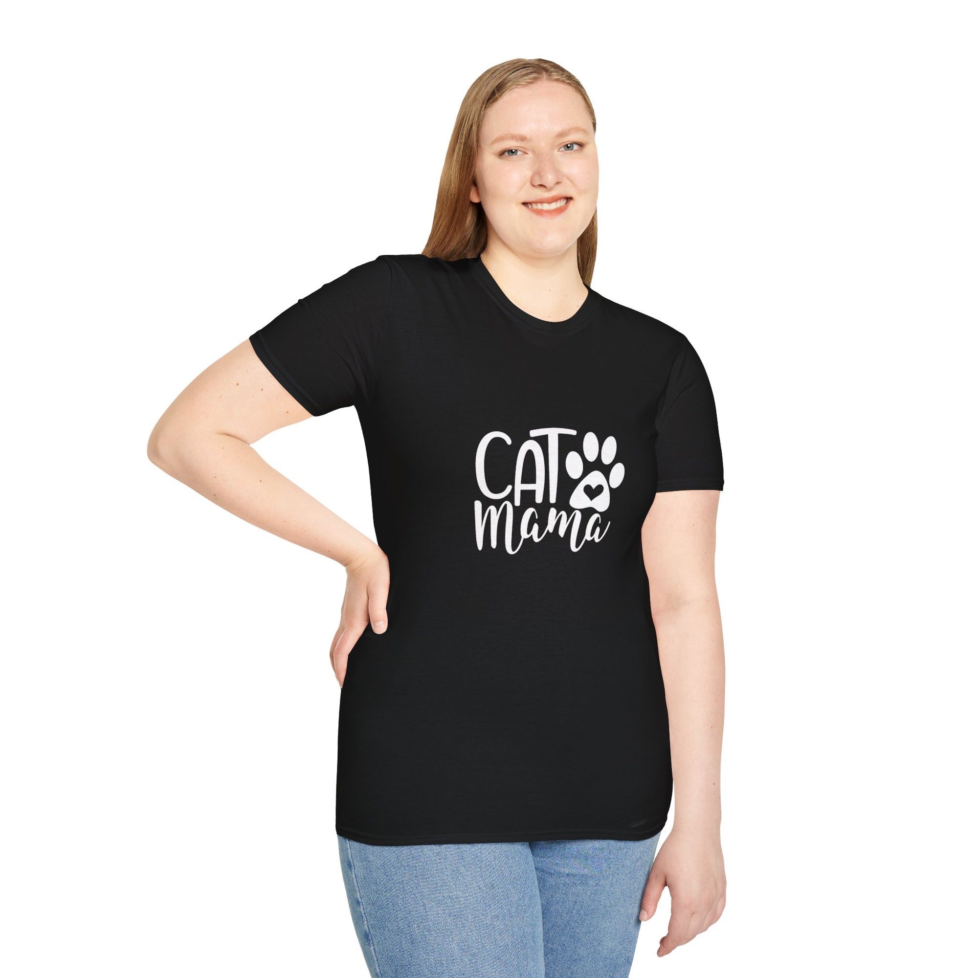 🖤 Cat Mama T-Shirt – Dark Color Edition