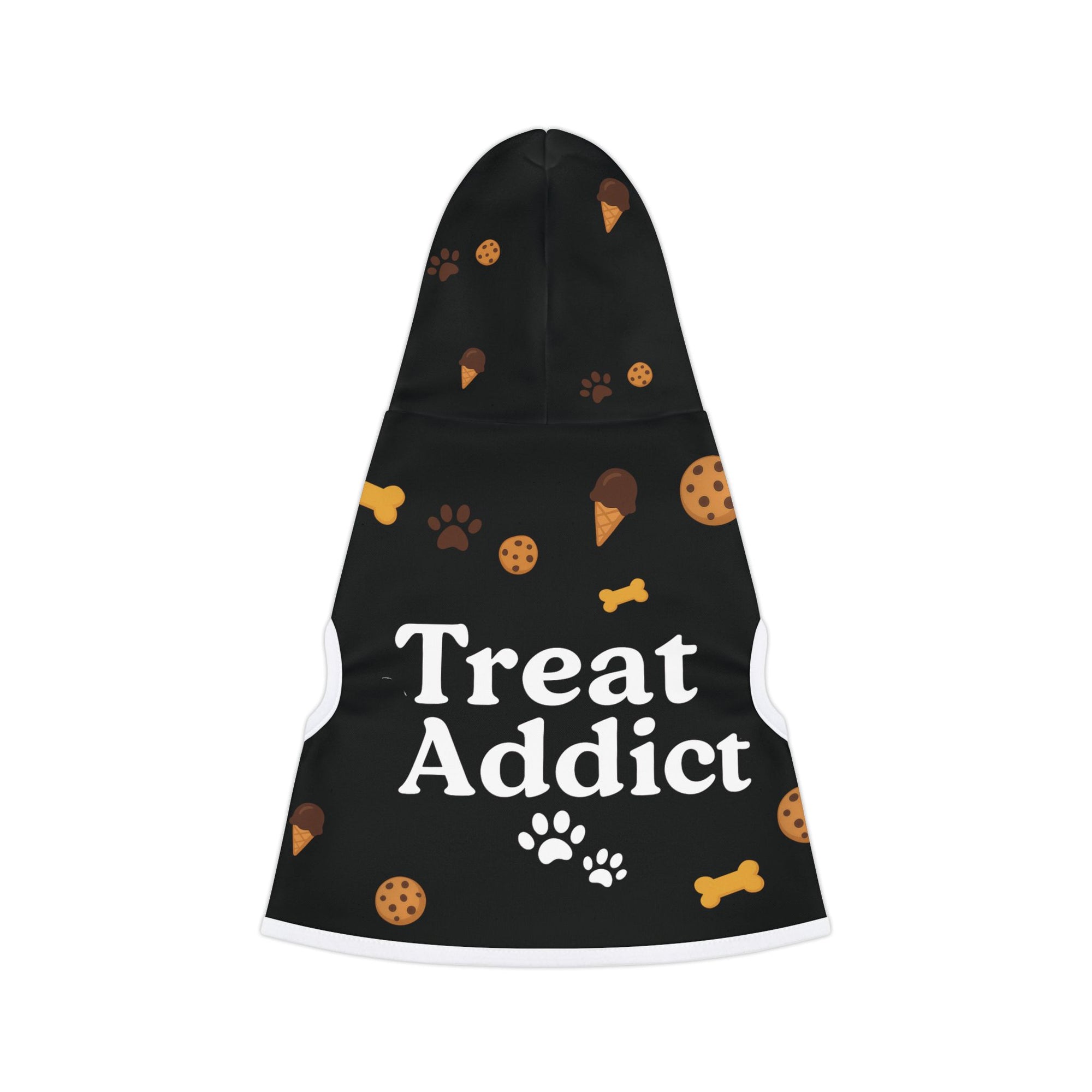 Treat Addict Pet Hoodie – Black – Cozy Style for Your Snack – Loving Sidekick