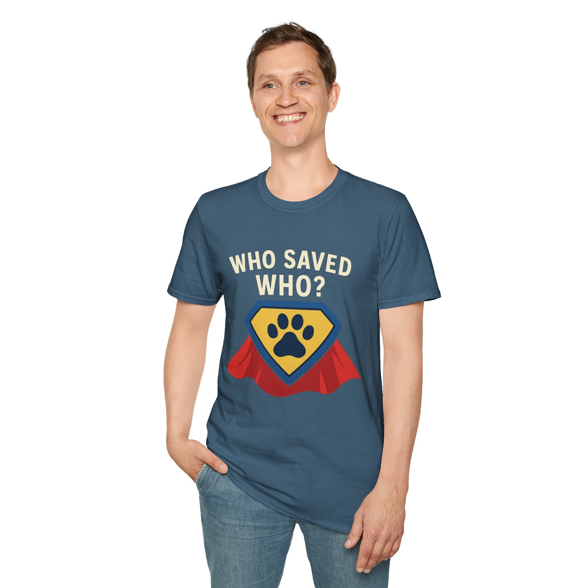 🐾🦸"Who Saved Who?" – The Hero Tee Every Pet Parent Needs 🐾