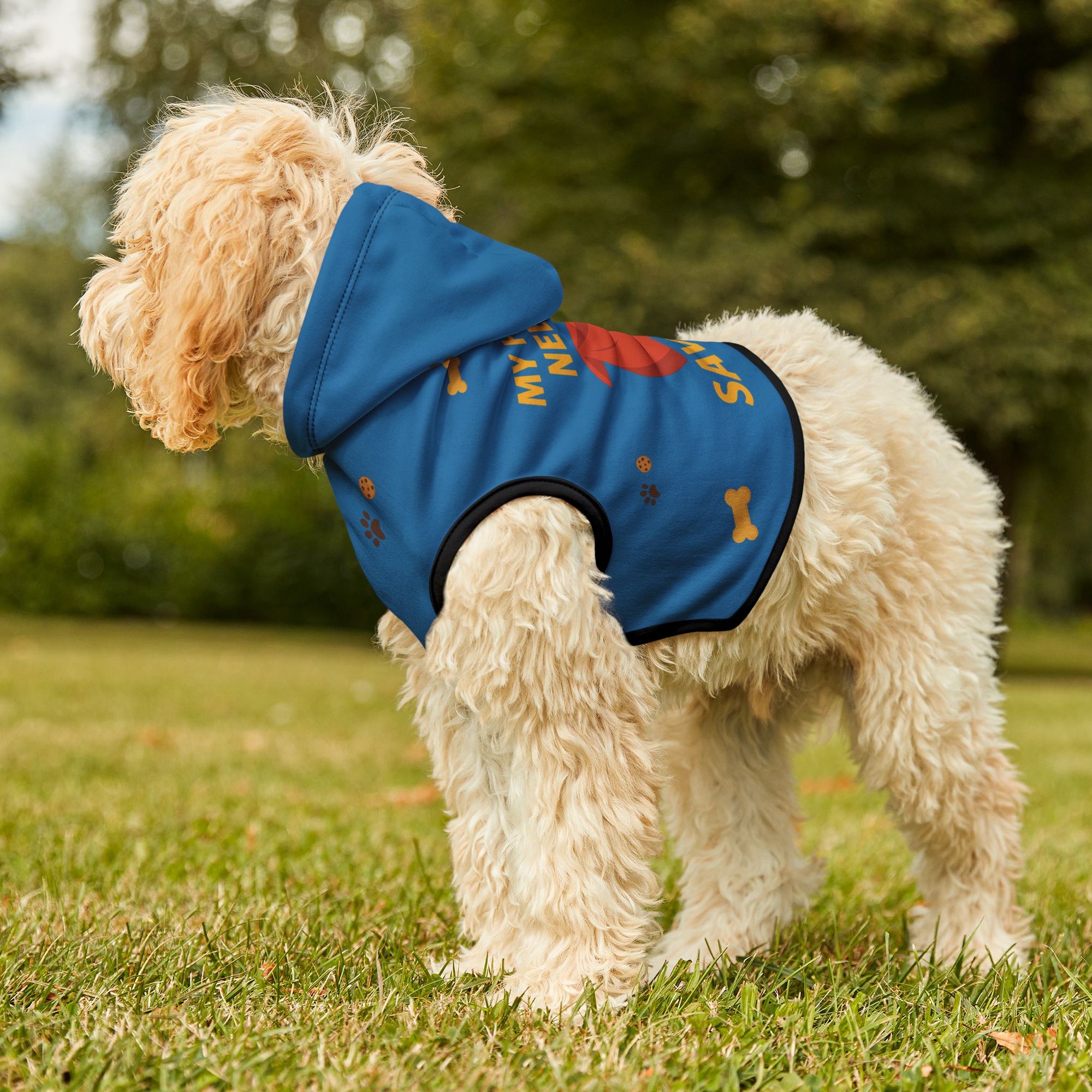 Superhero Pet Hoodie – “My Human Needed Saving” Sapphire