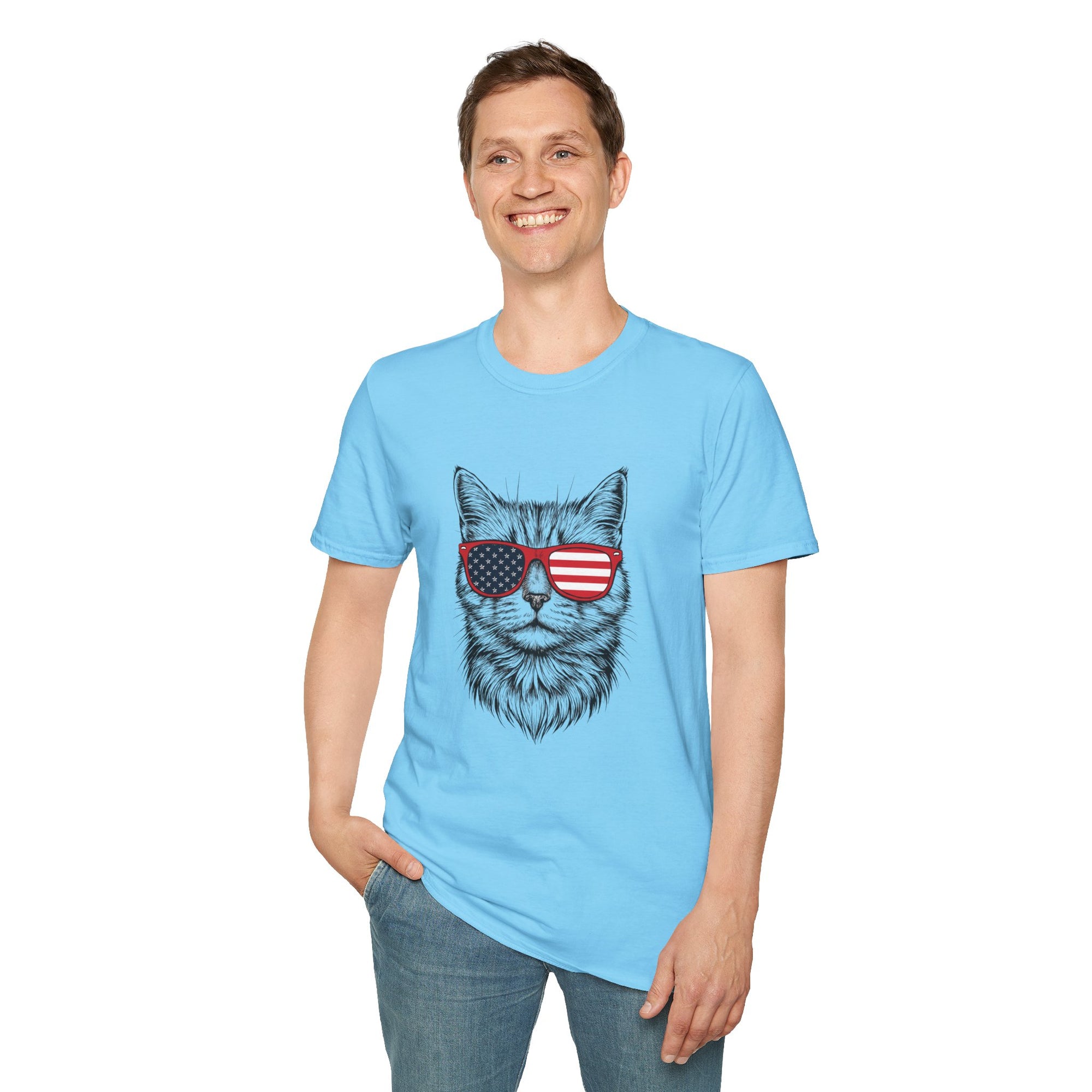 😎 Cool Cat with Shades T-Shirt – Purrfectly Stylish