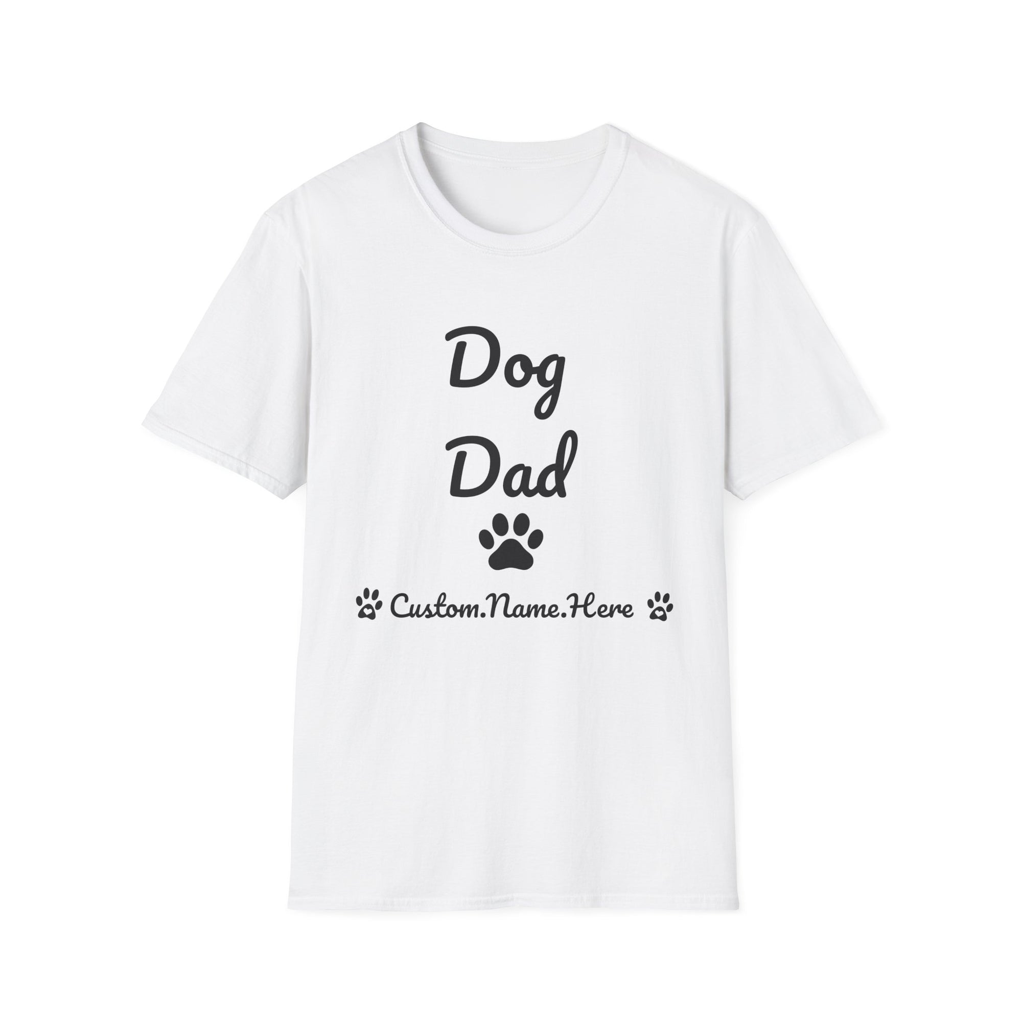 Personalized Dog Dad T-Shirt – Custom Name Edition