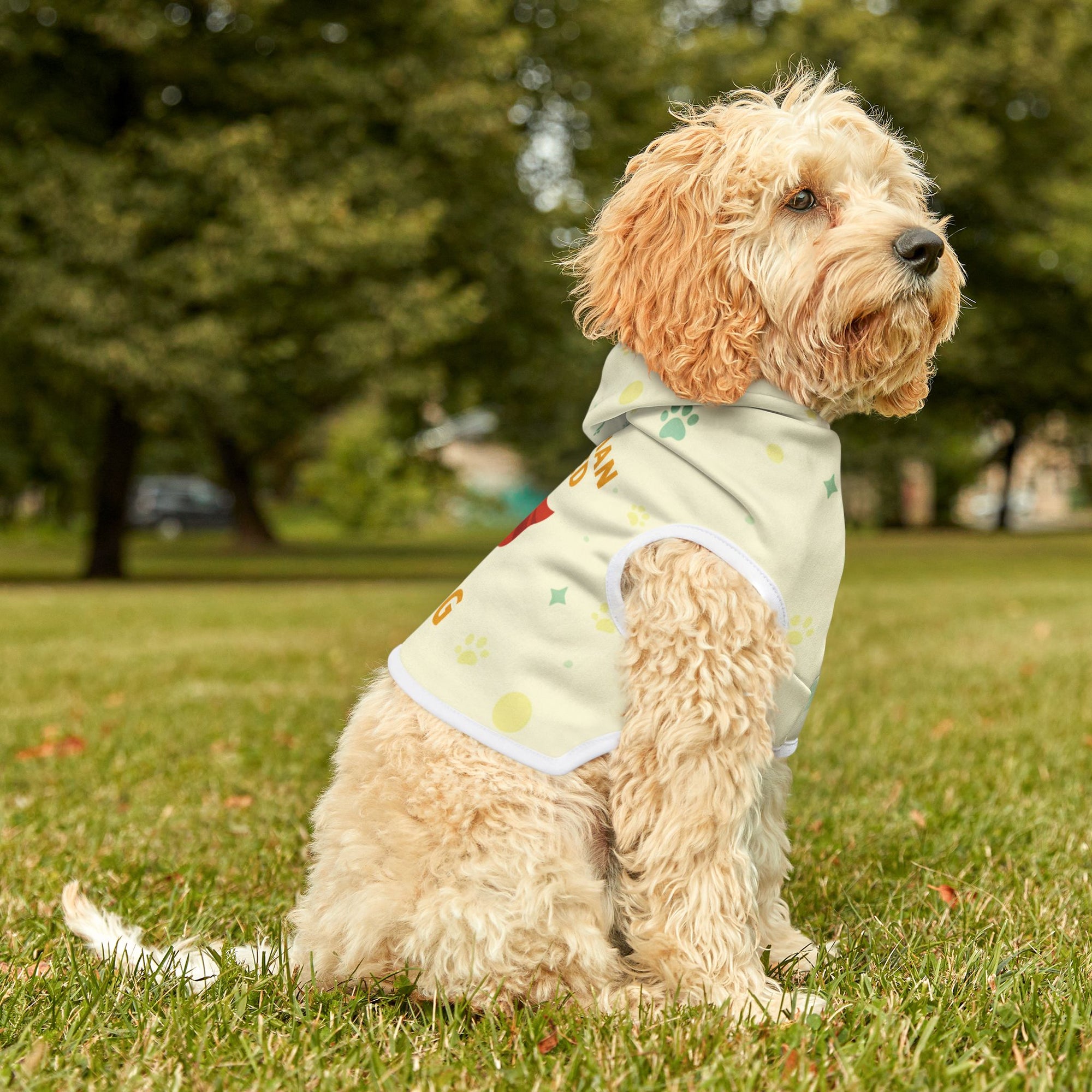 🐾🦸 Superhero Pet Hoodie – “My Human Needed Saving” - Cream