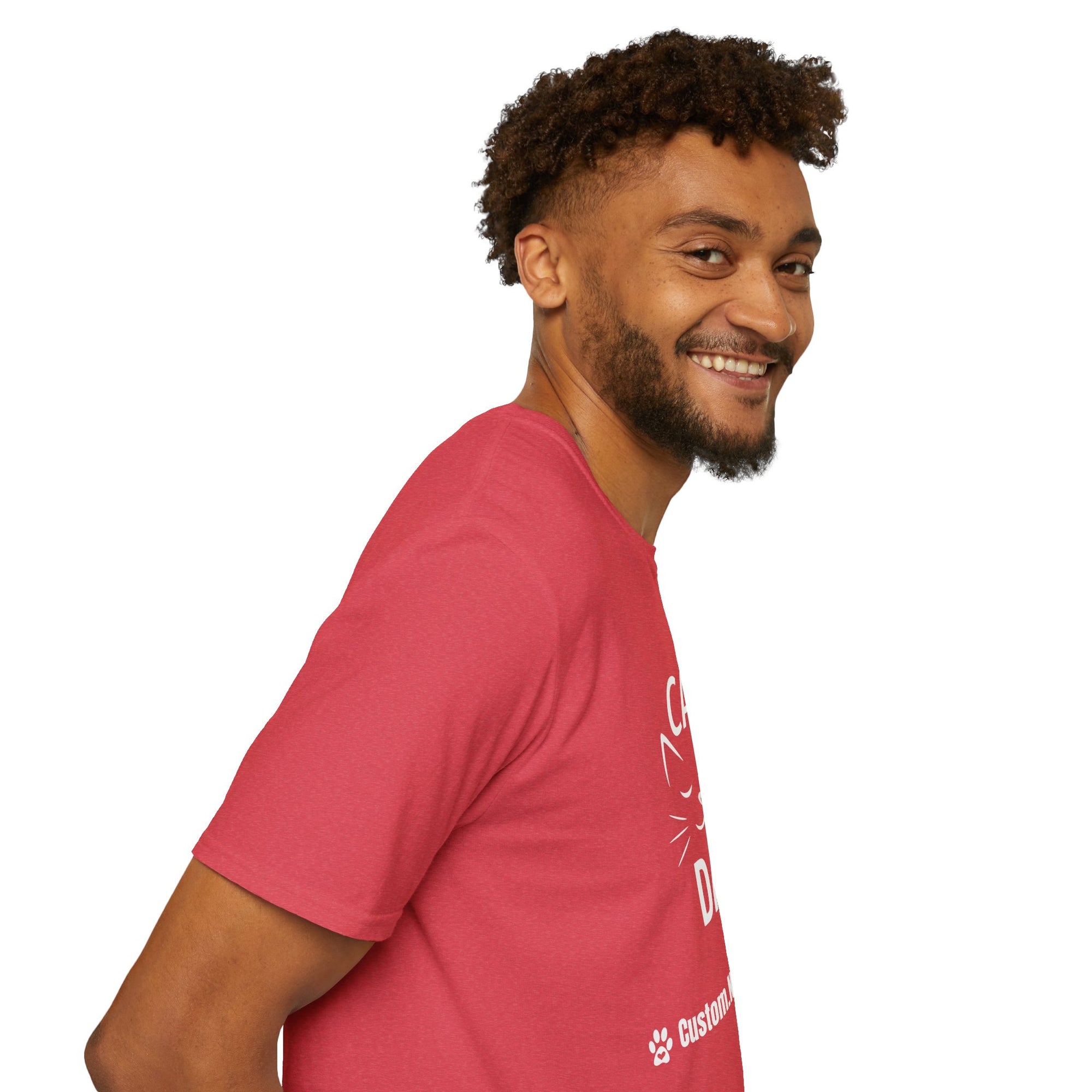 😼 Personalized Cat Dad T-Shirt – Custom Name Edition