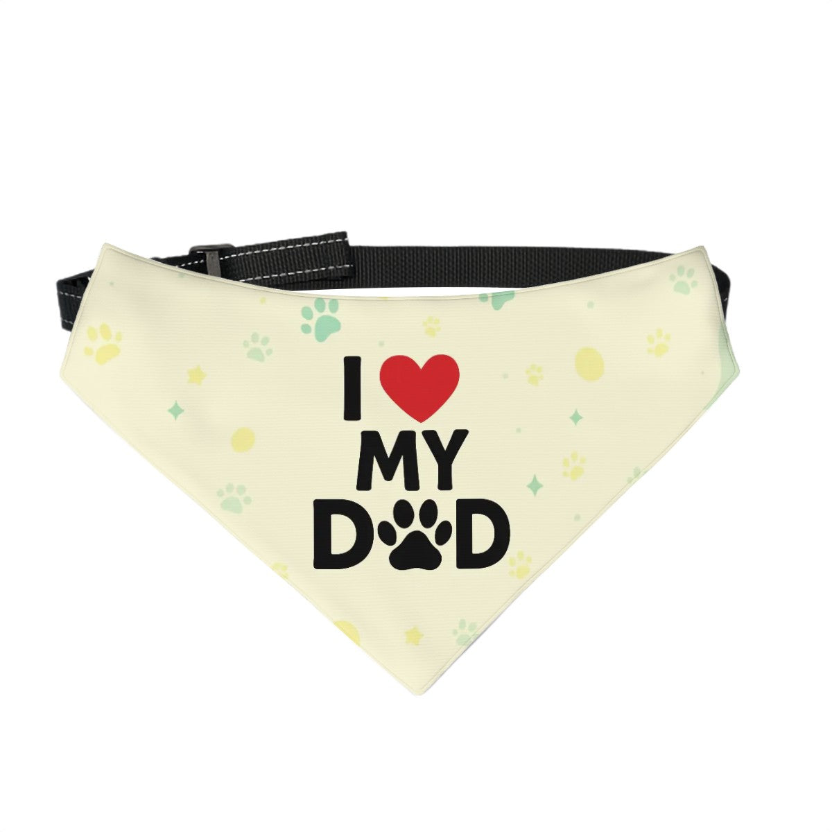 I love My Dad Pet Bandana  – Cream