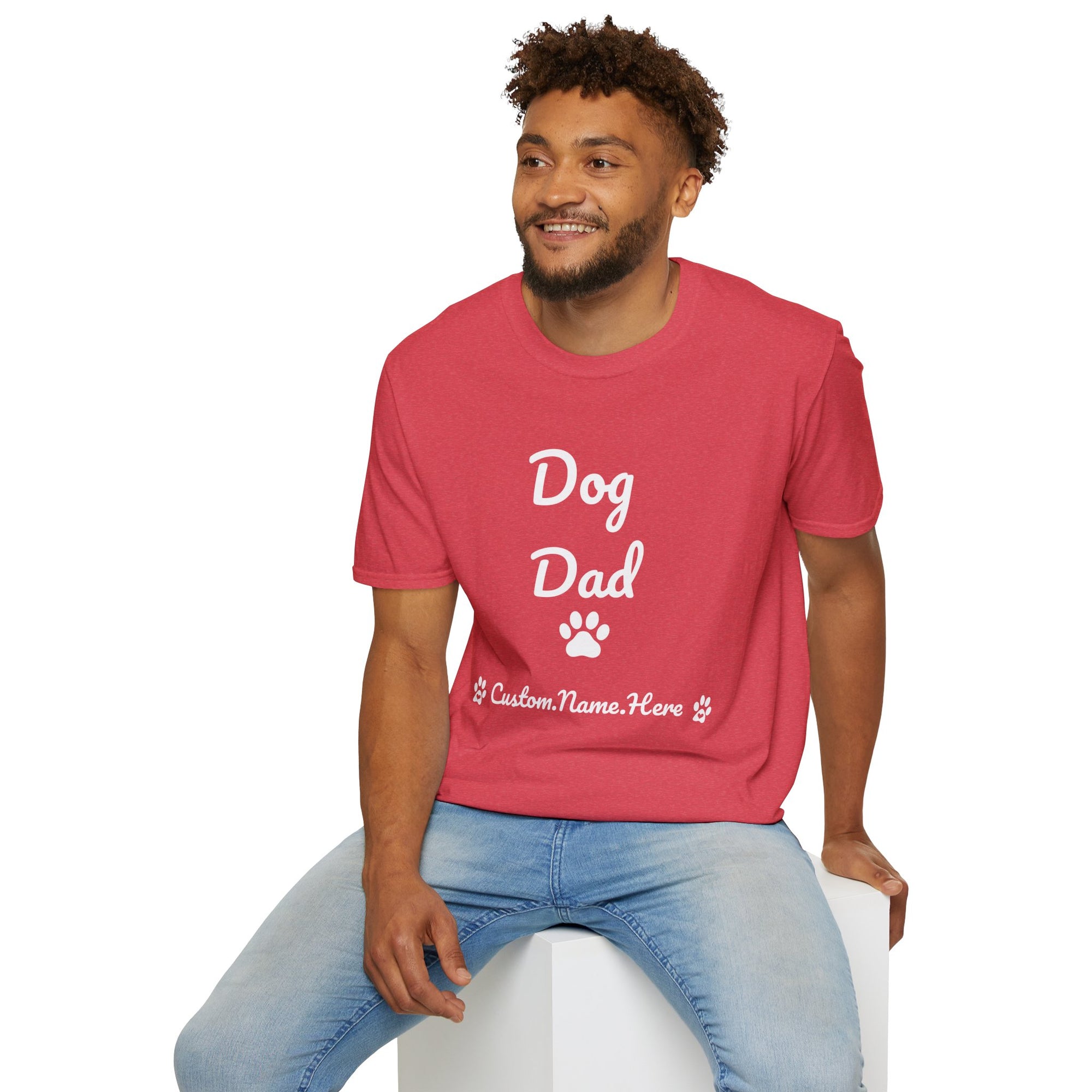 Personalized Dog Dad T-Shirt – Custom Name Edition