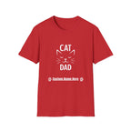 😼 Personalized Cat Dad T-Shirt – Custom Name Edition