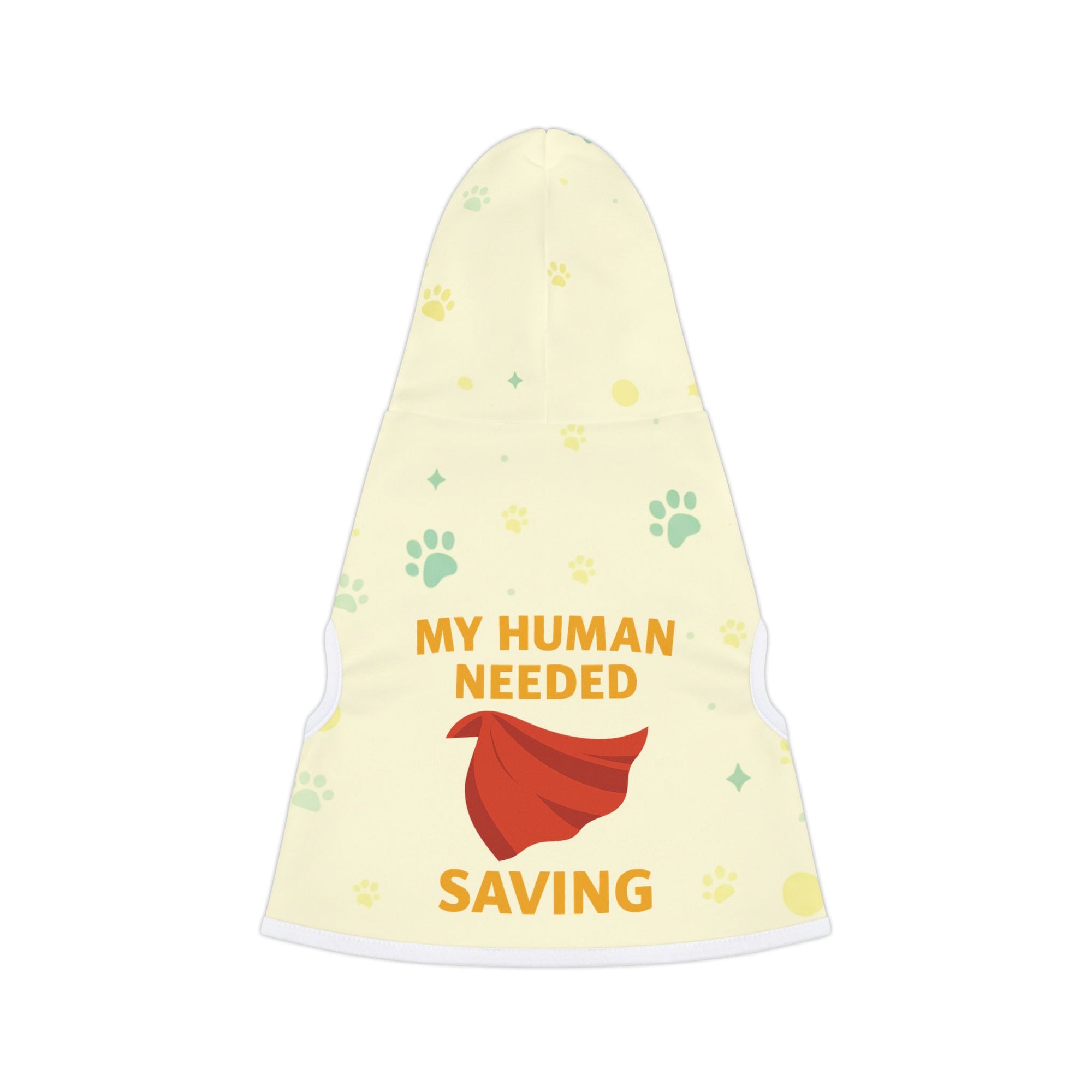 🐾🦸 Superhero Pet Hoodie – “My Human Needed Saving” - Cream