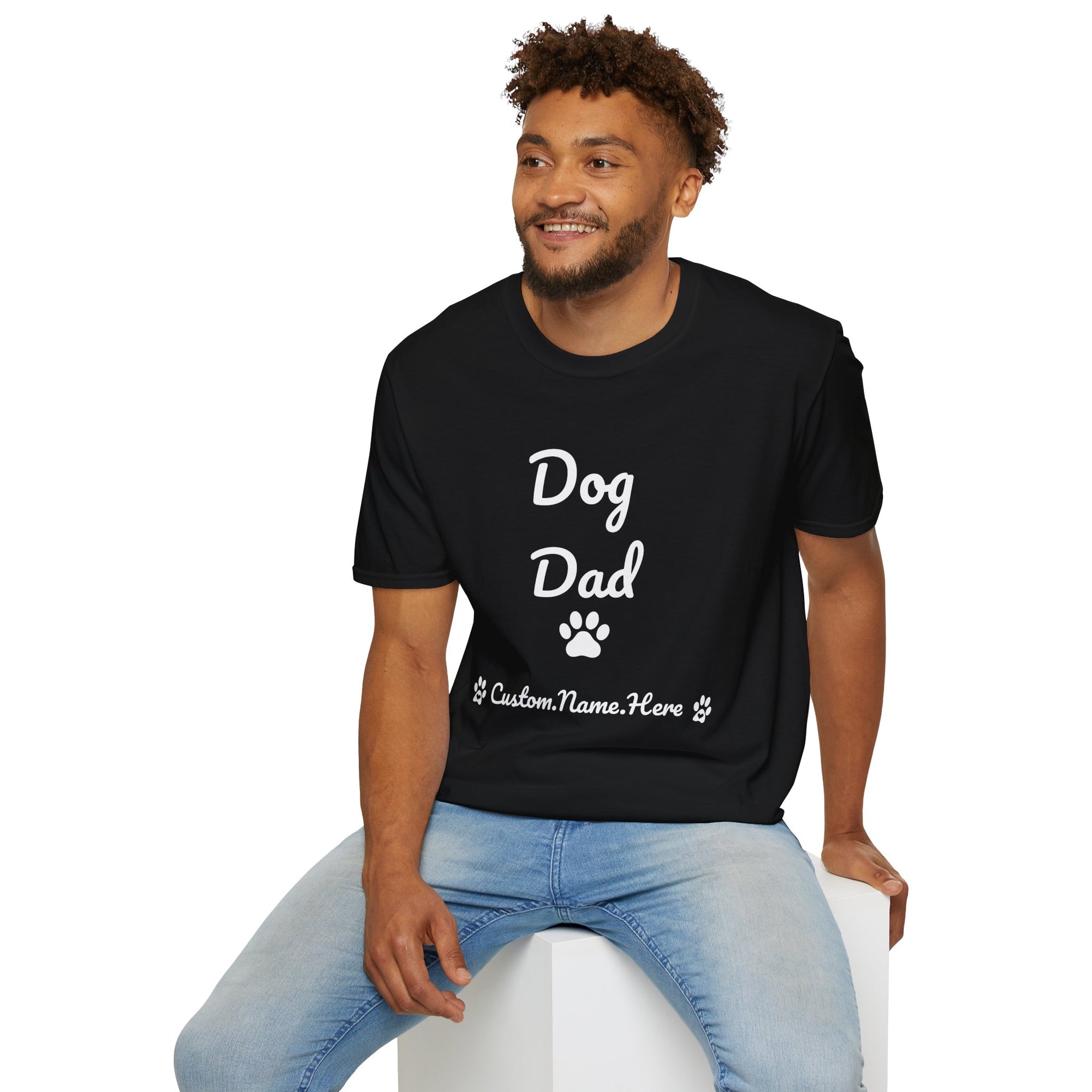 Personalized Dog Dad T-Shirt – Custom Name Edition