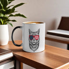 Patriotic Cat Color-Changing Mug – Heat Reveal with USA Sunglasses Design