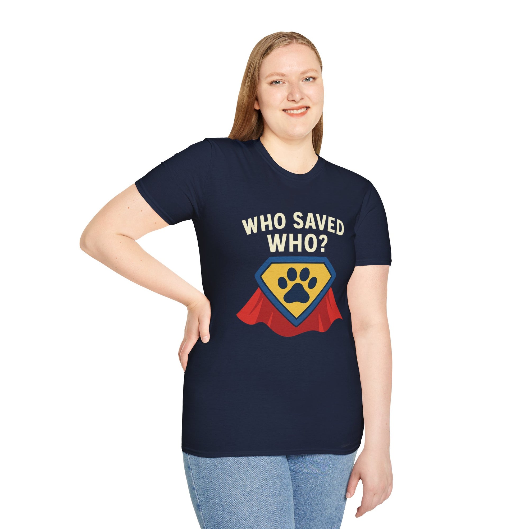 🐾🦸"Who Saved Who?" – The Hero Tee Every Pet Parent Needs 🐾