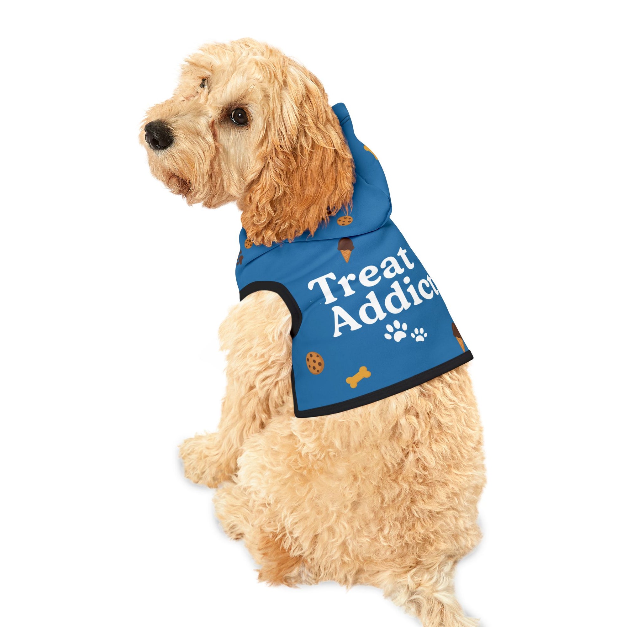 Treat Addict Pet Hoodie – Sapphire – Cozy Style for Your Snack – Loving Sidekick