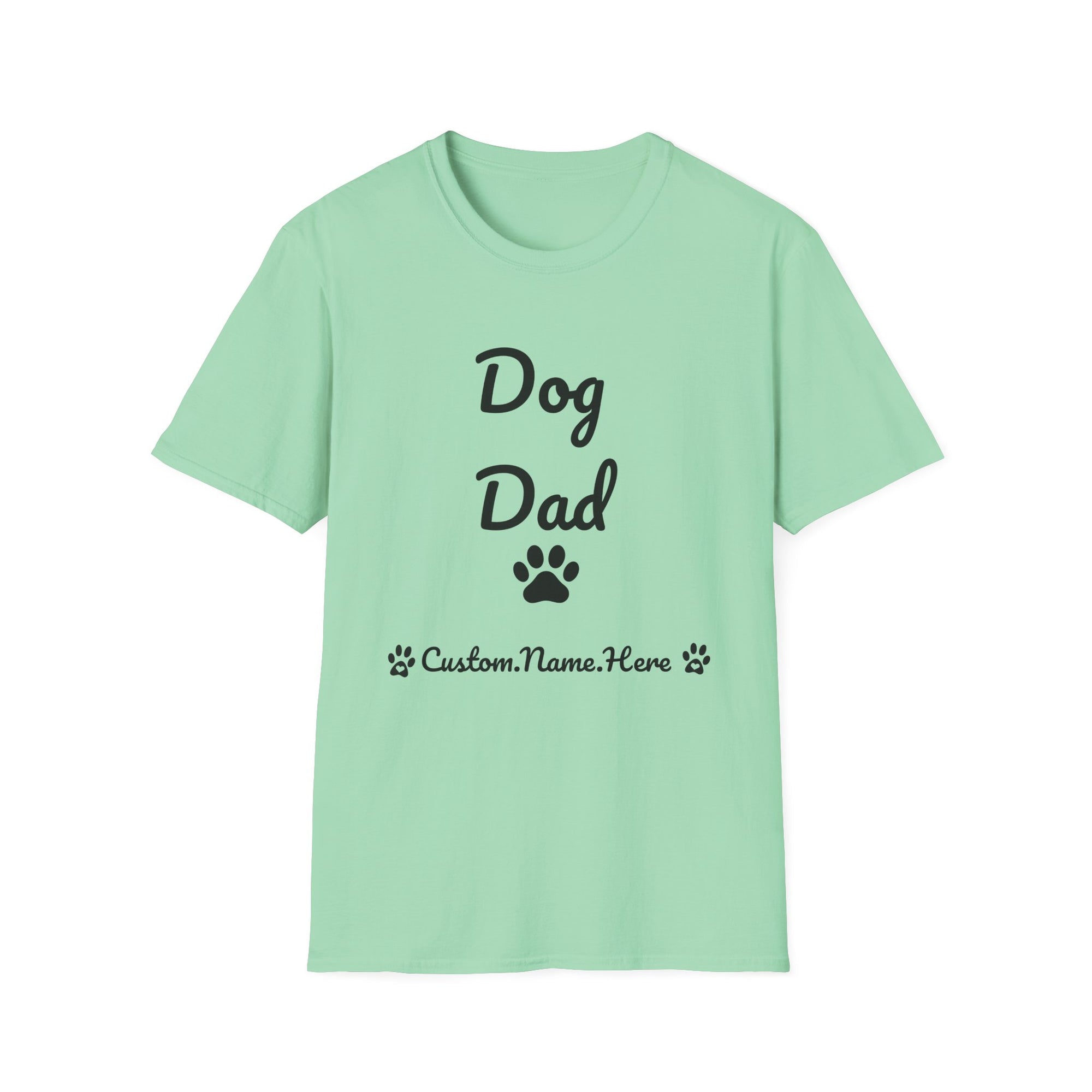 Personalized Dog Dad T-Shirt – Custom Name Edition