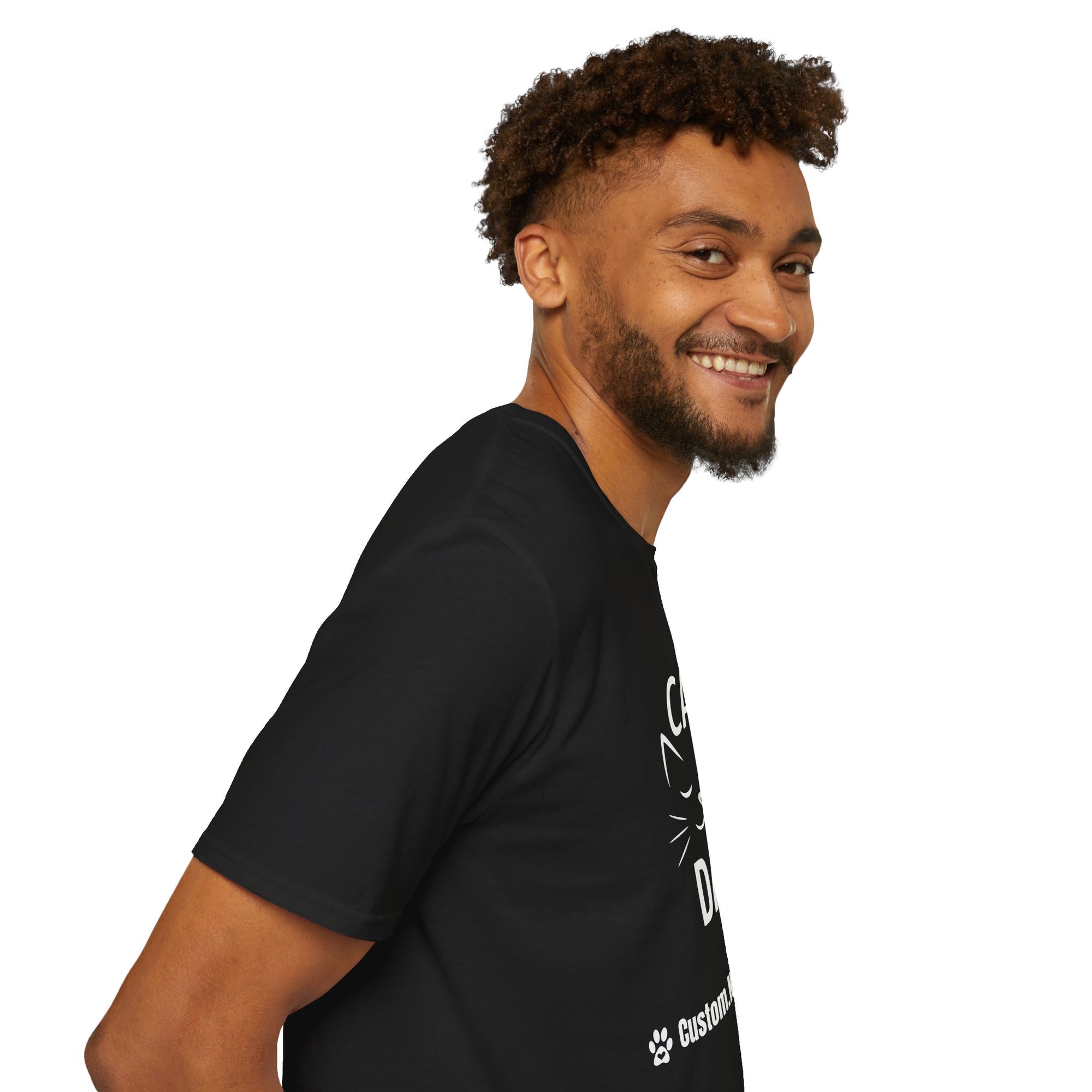 😼 Personalized Cat Dad T-Shirt – Custom Name Edition