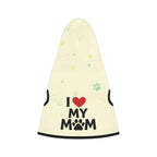 Pet Hoodie – “I love My Mom Pet Hoodie” Cream Variant – Cozy Apparel for Cats & Dogs