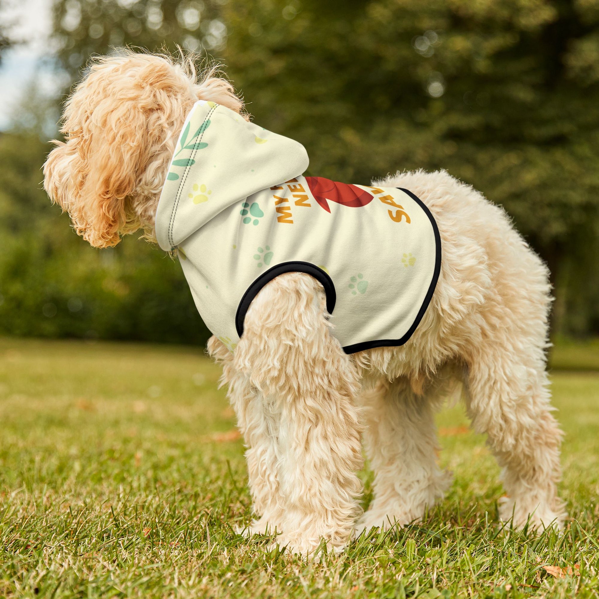 🐾🦸 Superhero Pet Hoodie – “My Human Needed Saving” - Cream