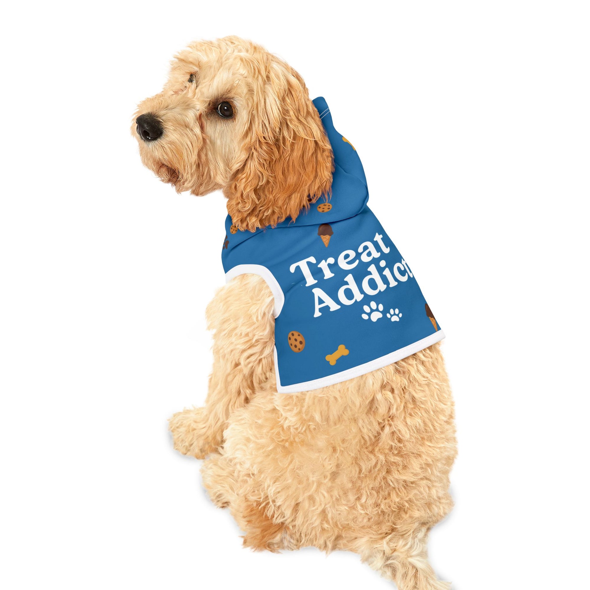 Treat Addict Pet Hoodie – Sapphire – Cozy Style for Your Snack – Loving Sidekick