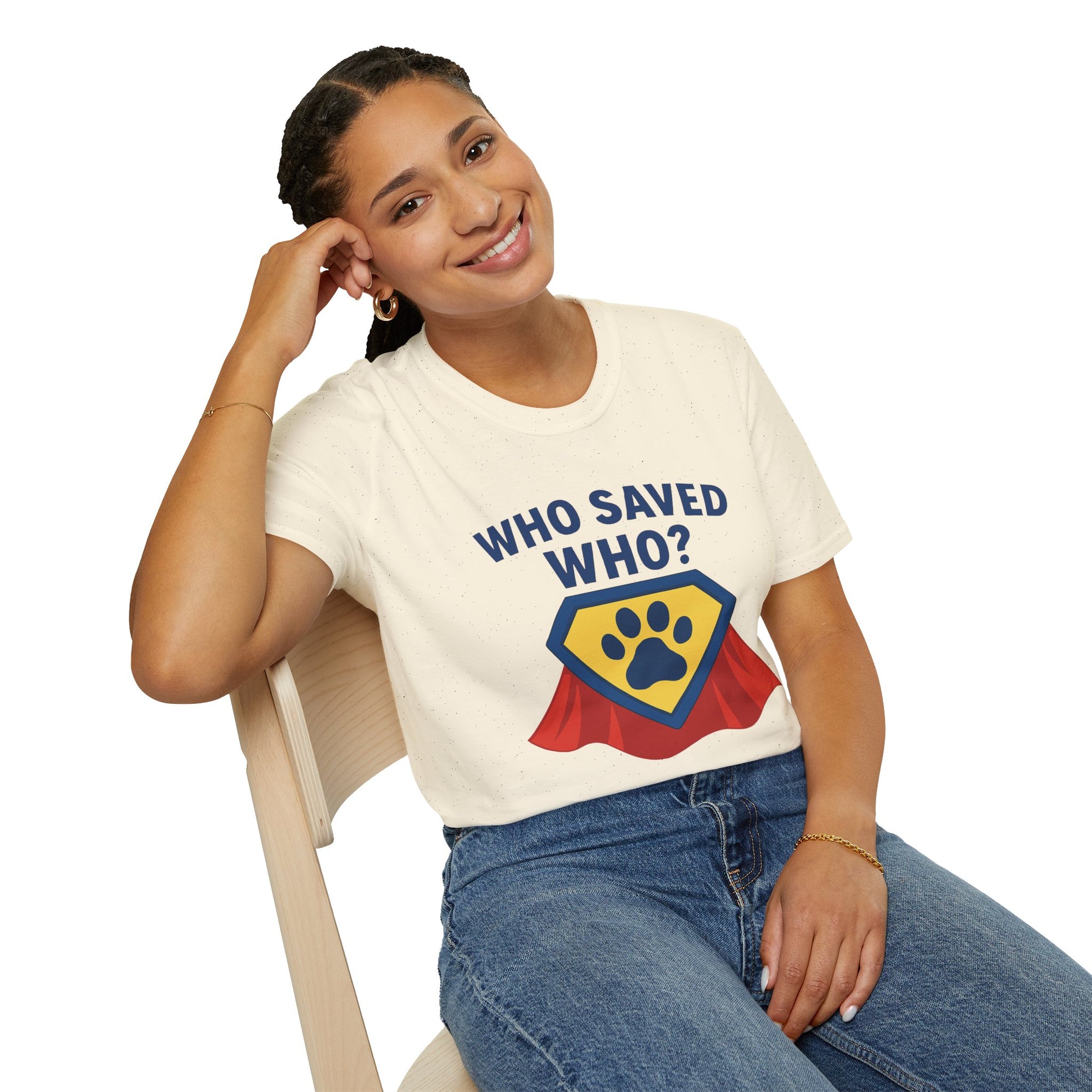 🐾🦸"Who Saved Who?" – The Hero Tee Every Pet Parent Needs 🐾
