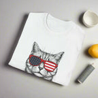 😎 Cool Cat with Shades T-Shirt – Purrfectly Stylish