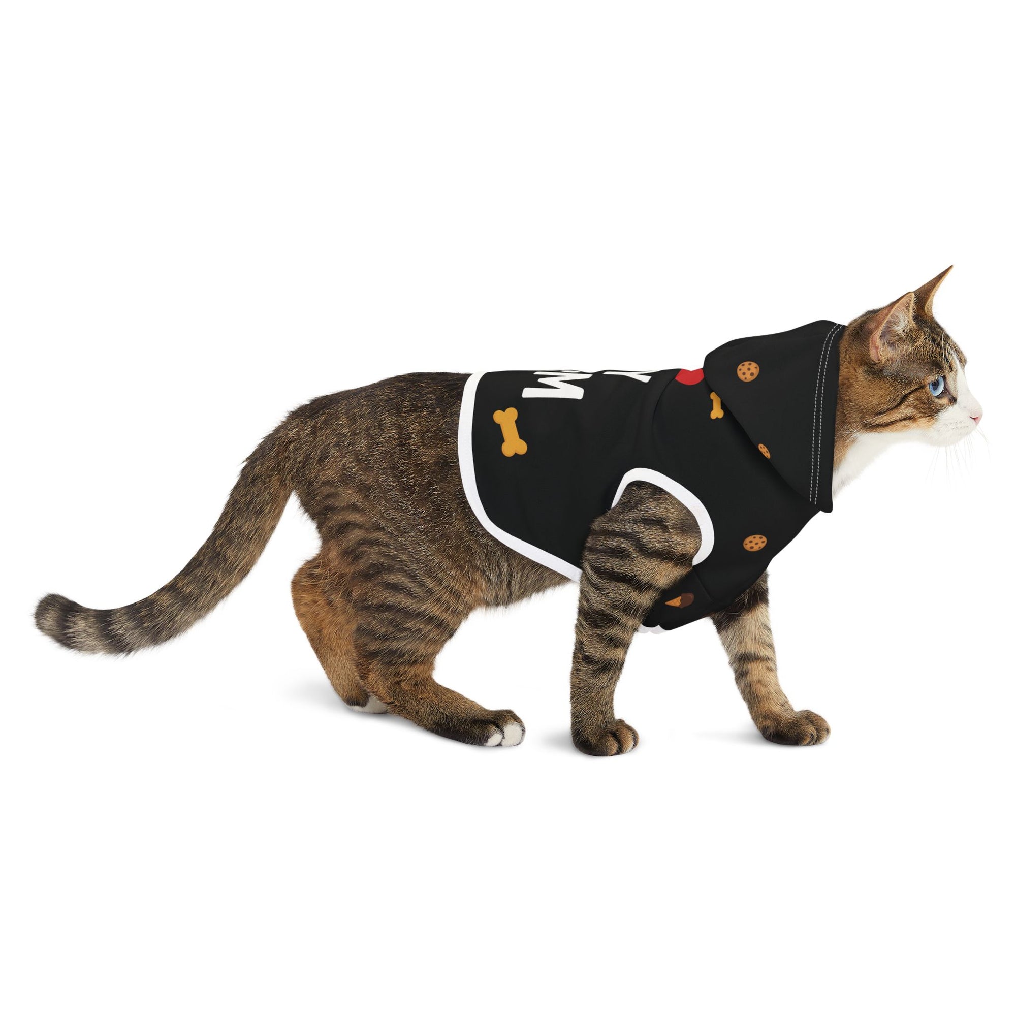 Pet Hoodie – “I Love My Mom Pet Hoodie” Black Variant – Cozy Apparel for Cats & Dogs