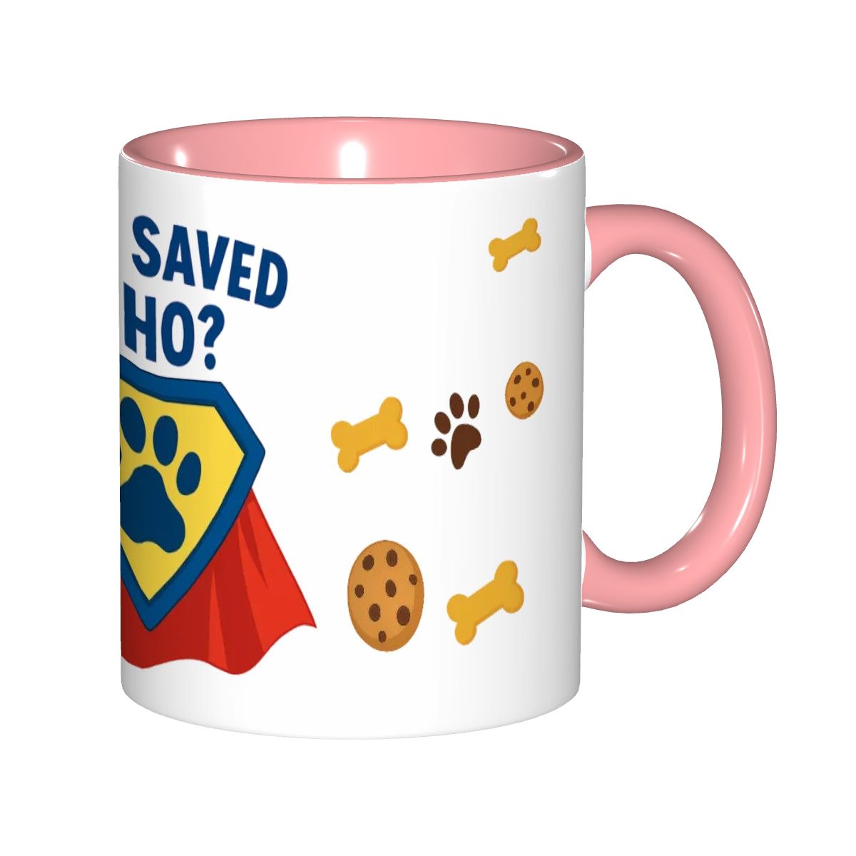 Who Saved Who? Superhero Mug – For Pet Parents