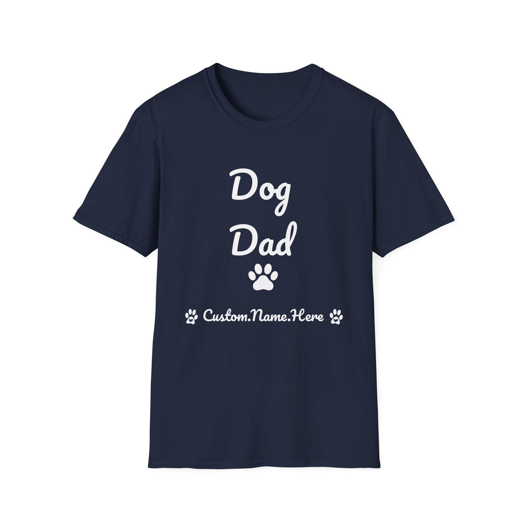 Personalized Dog Dad T-Shirt – Custom Name Edition