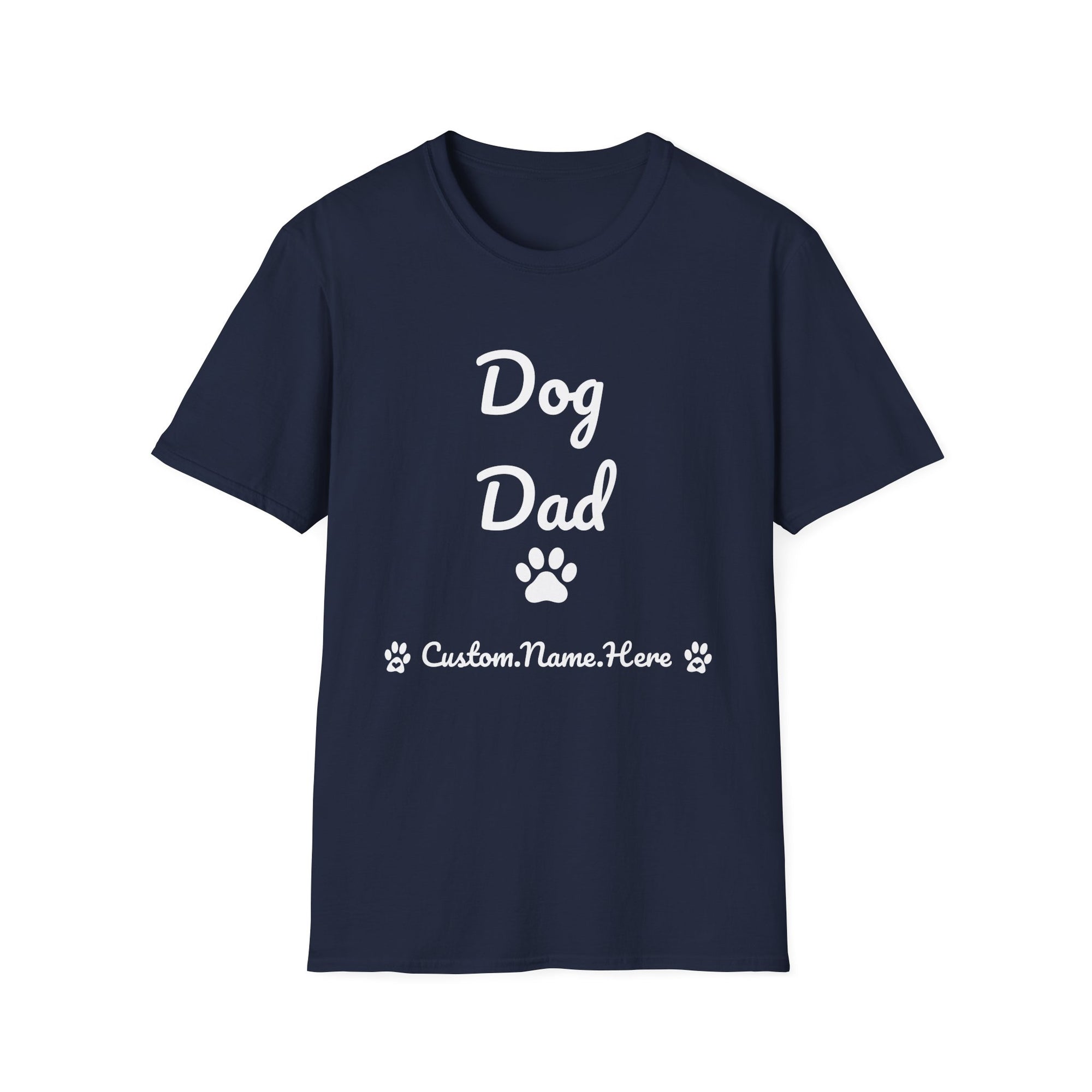 Personalized Dog Dad T-Shirt – Custom Name Edition