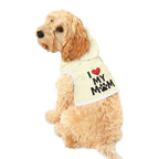 Pet Hoodie – “I love My Mom Pet Hoodie” Cream Variant – Cozy Apparel for Cats & Dogs