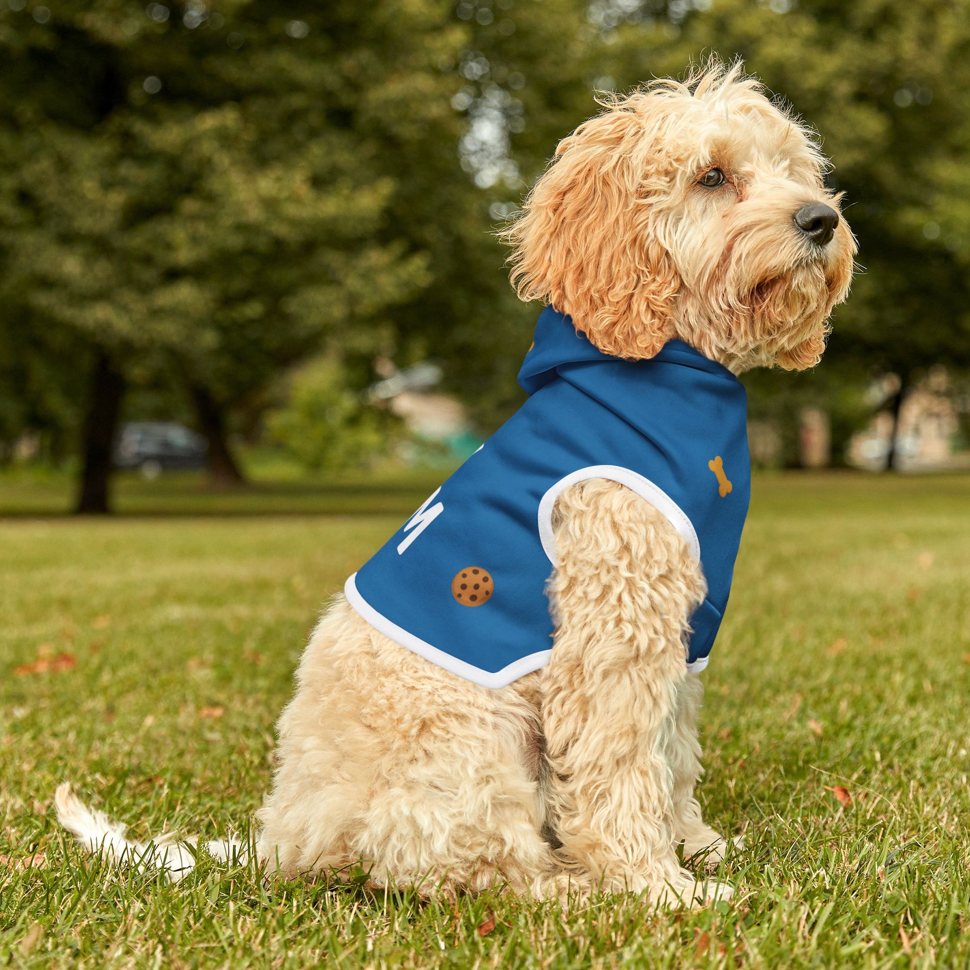 Pet Hoodie – “I Love My Mom Pet Hoodie” Sapphire Variant – Cozy Apparel for Cats & Dogs