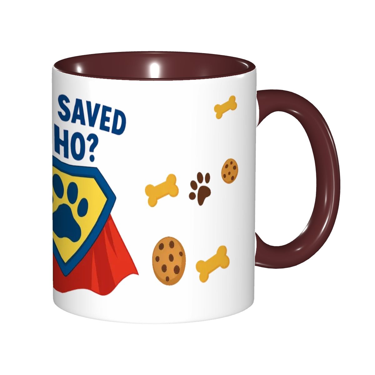 Who Saved Who? Superhero Mug – For Pet Parents